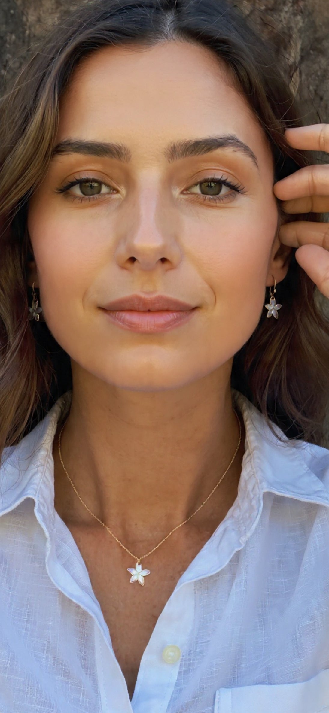 Dainty Plumeria Hues Necklace