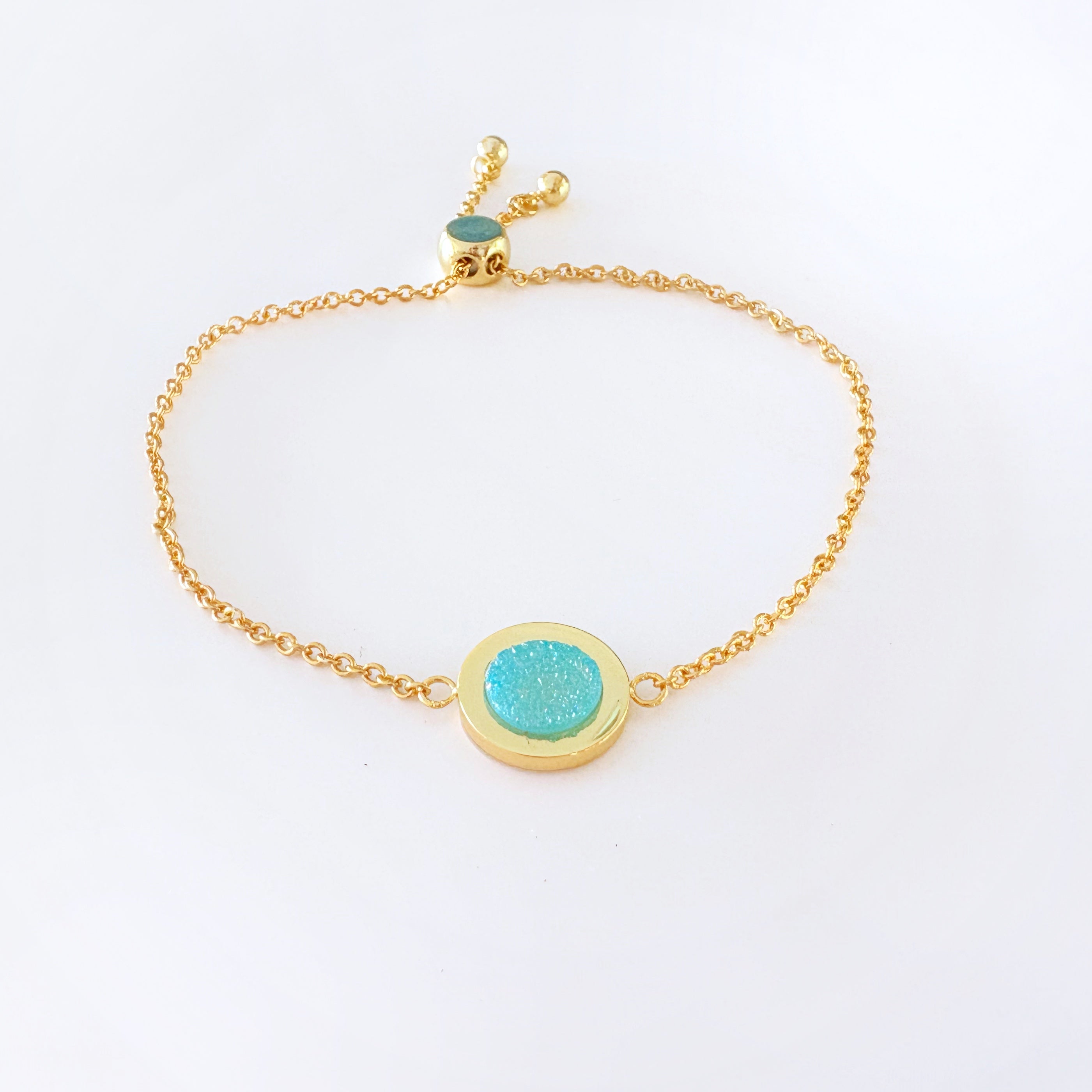 Druzy Stone Circle Bracelet