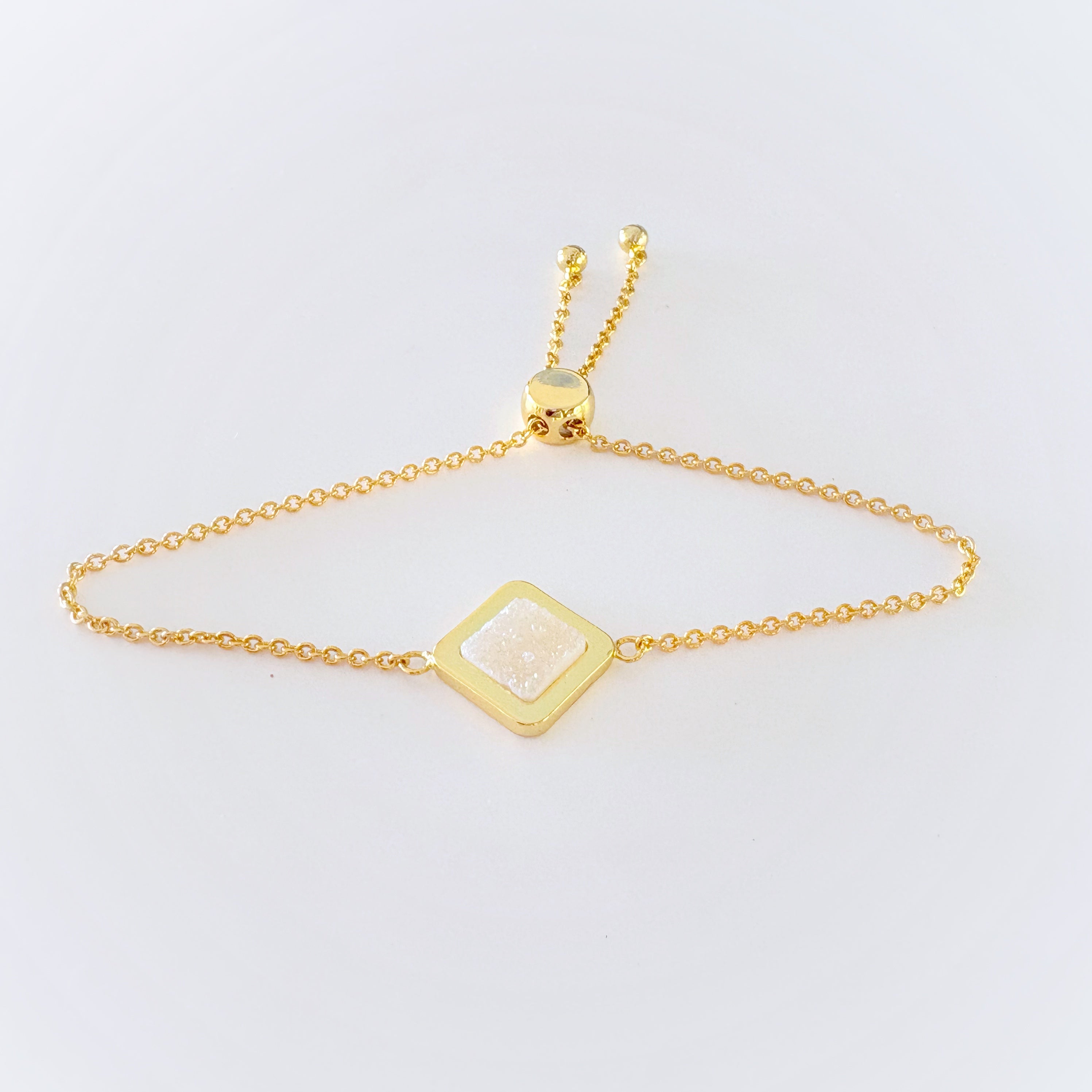 Druzy Stone Square Bracelet