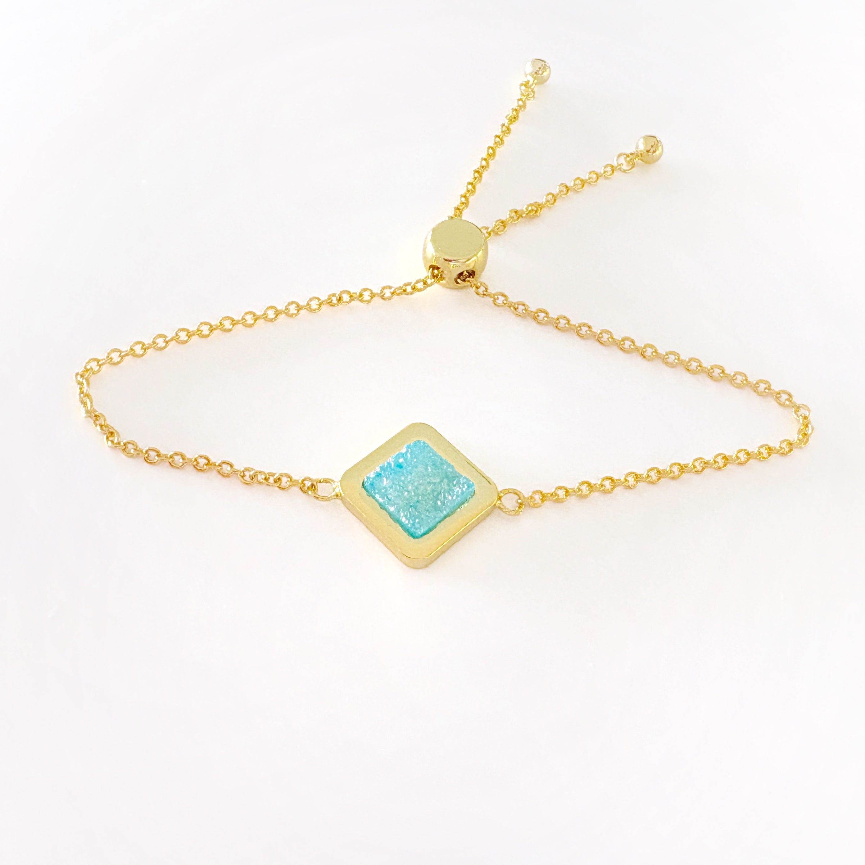 Druzy Stone Square Bracelet