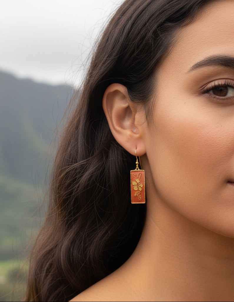 Hibiscus Holiday Earrings