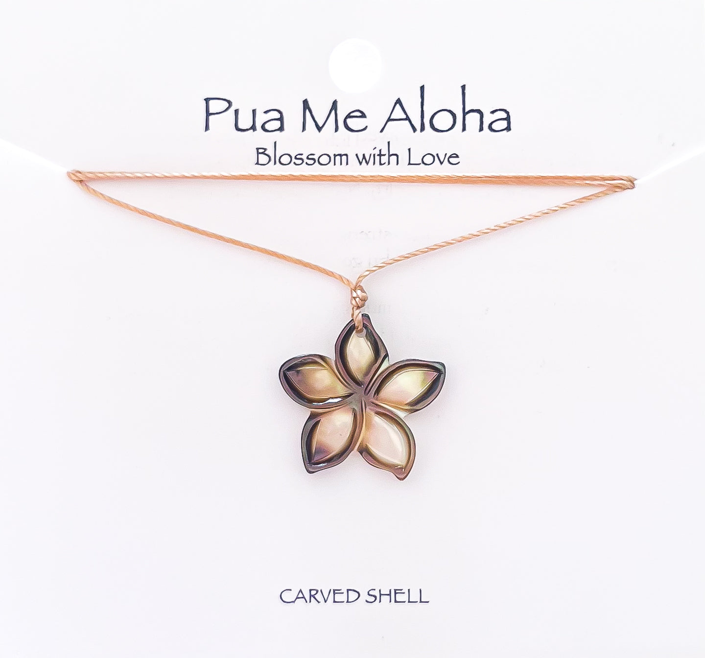 Carved Plumeria Necklace