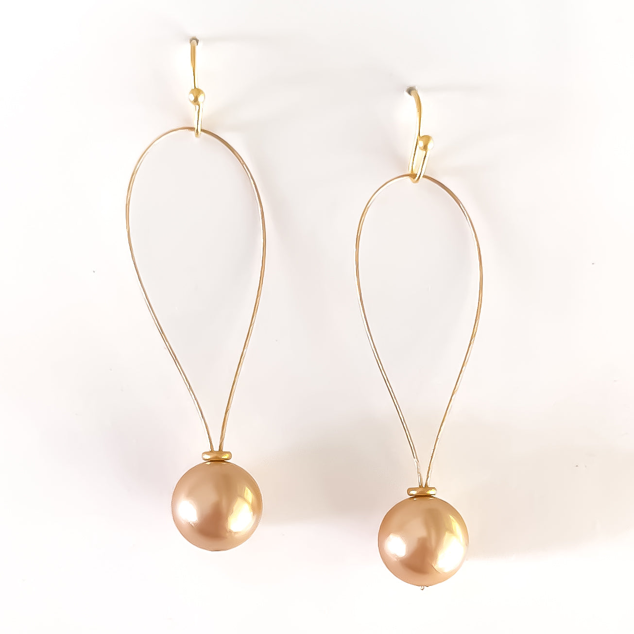 Drop Pearl Earrings - Gold