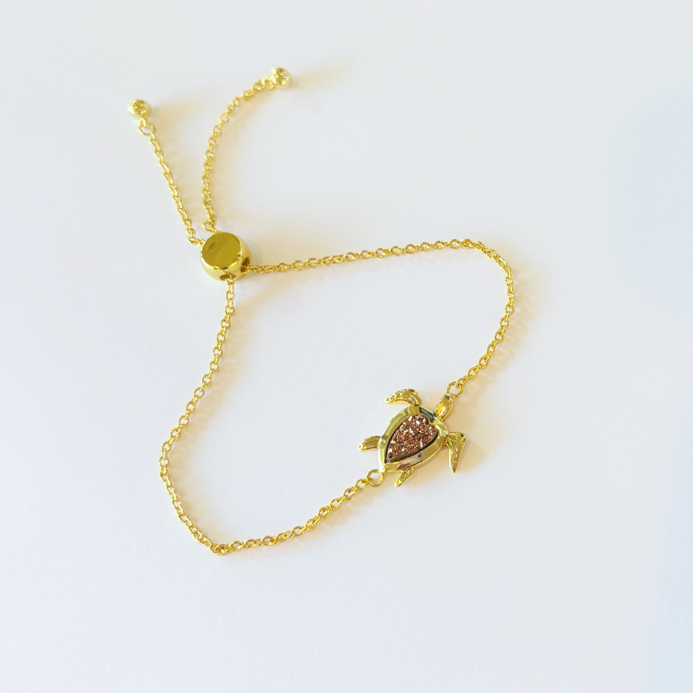 Druzy Stone Honu Bracelet