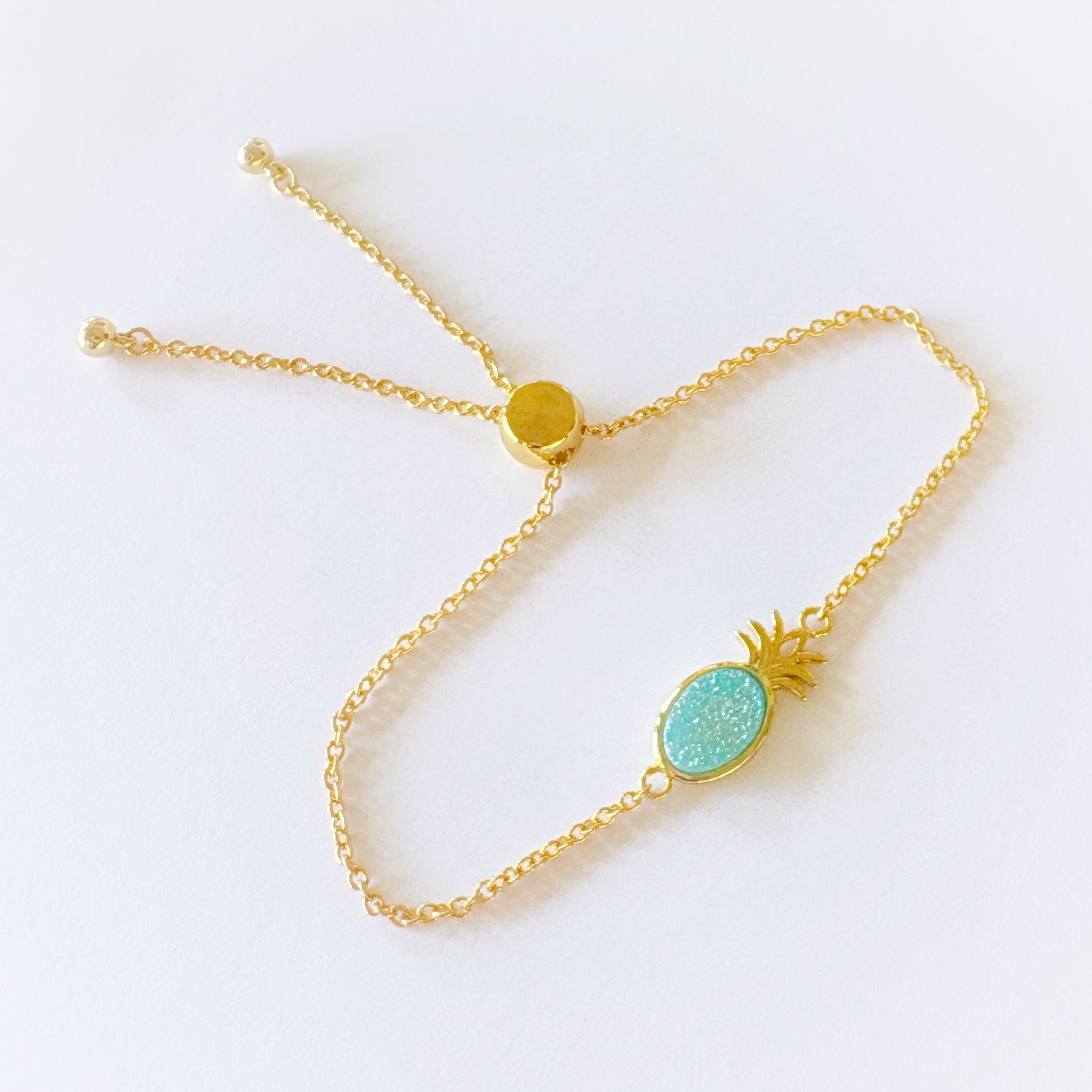 Druzy Stone Pineapple Bracelet