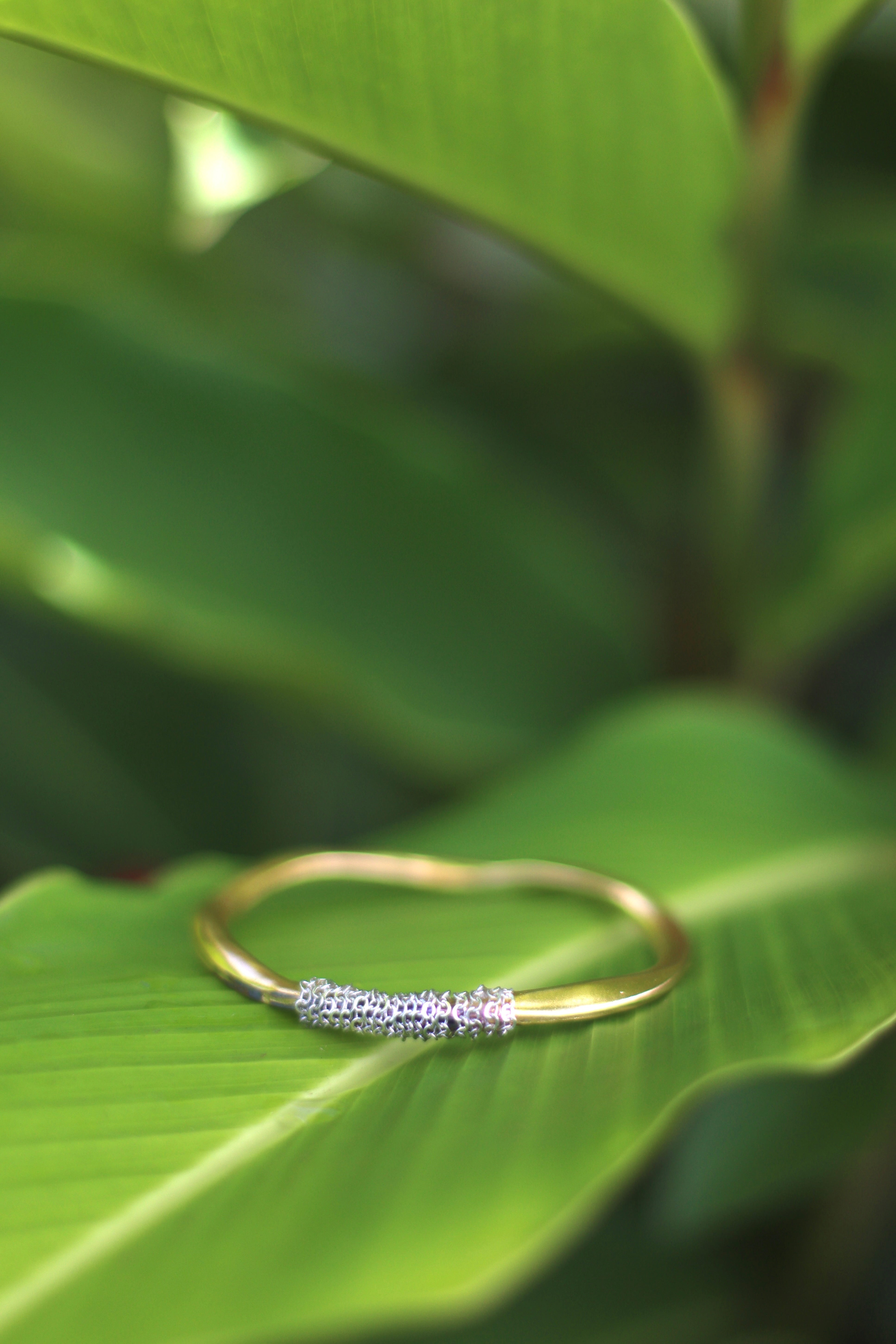 Ocean Currents Silver Bangle