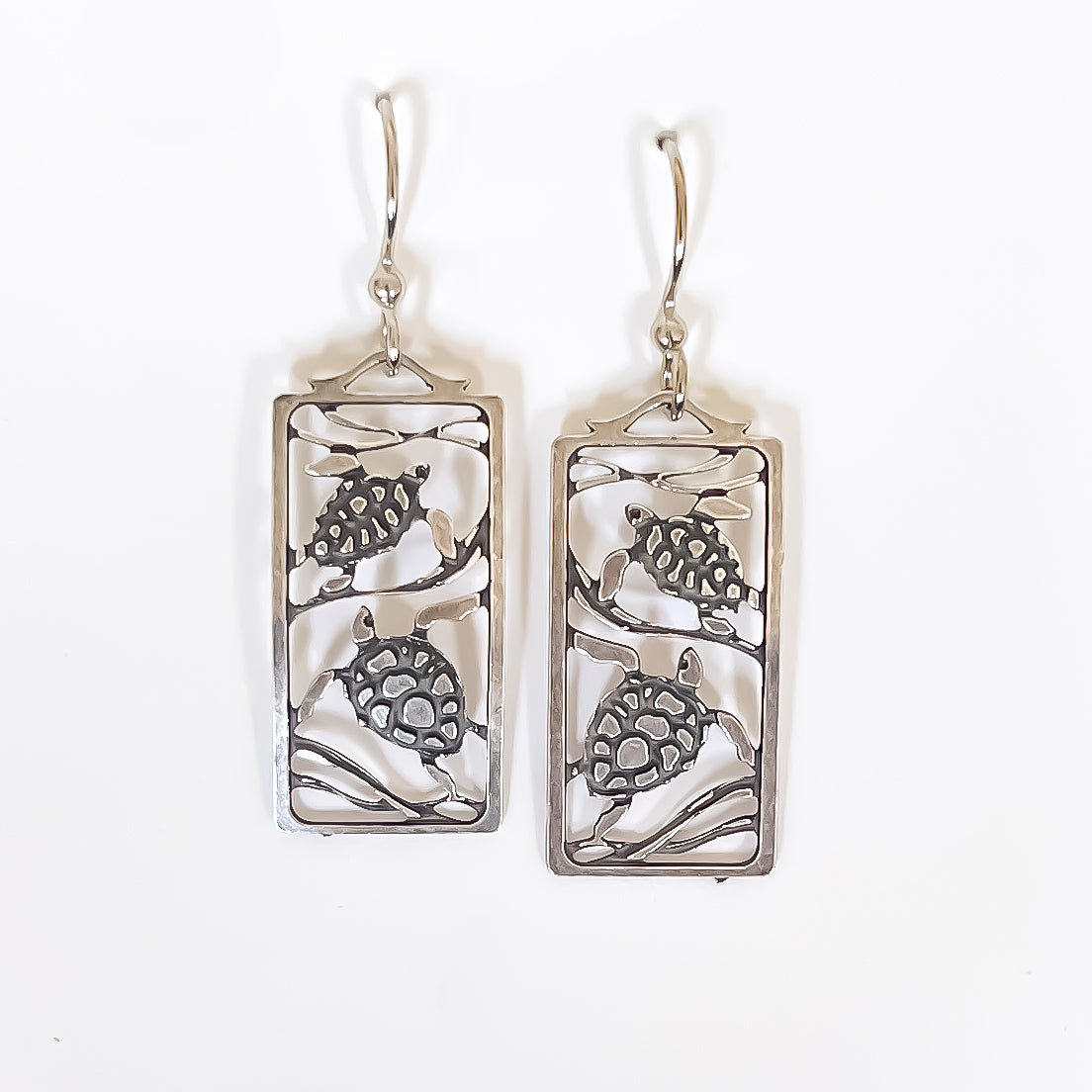 Honu Rectangle Earrings