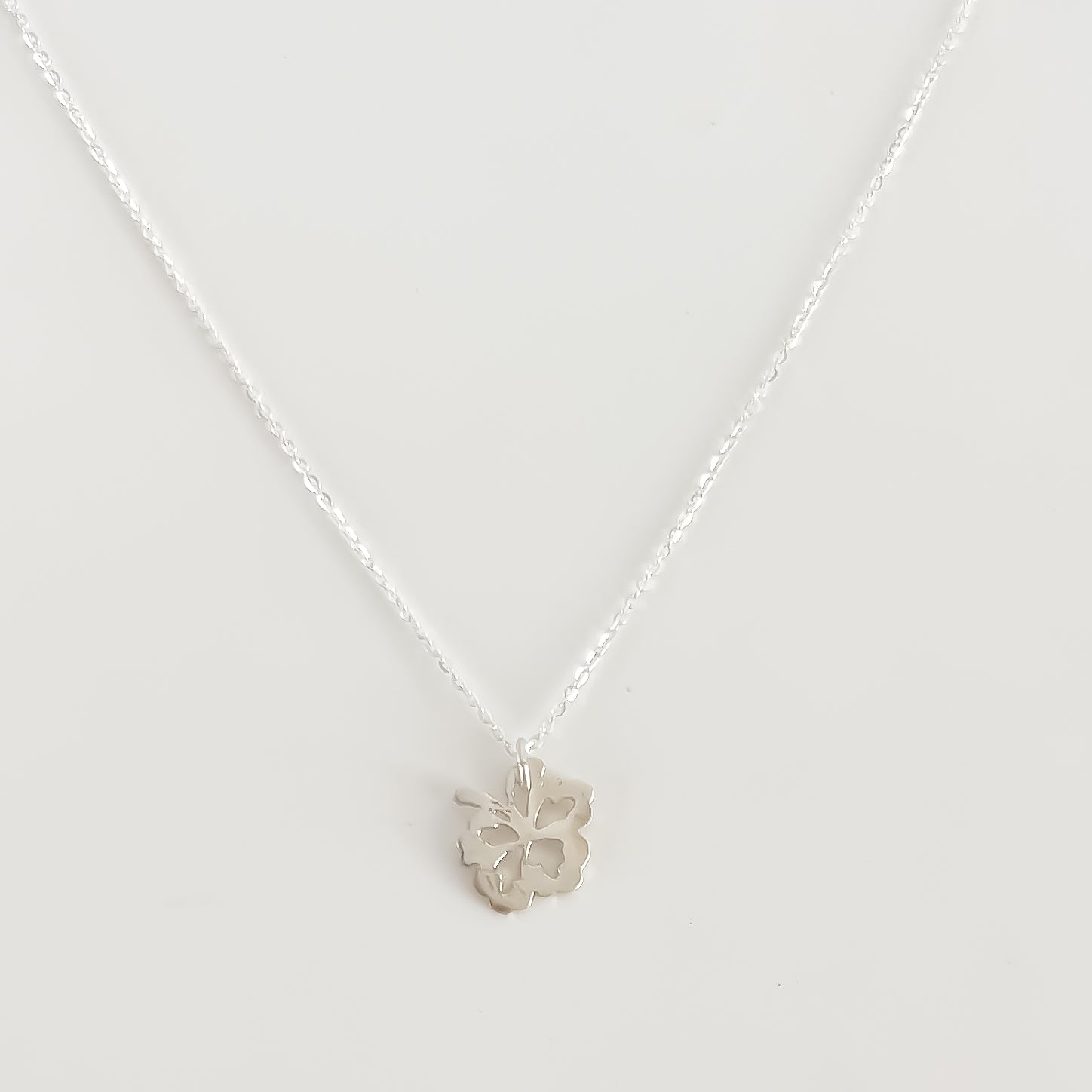 Hibiscus Sterling Silver Necklace