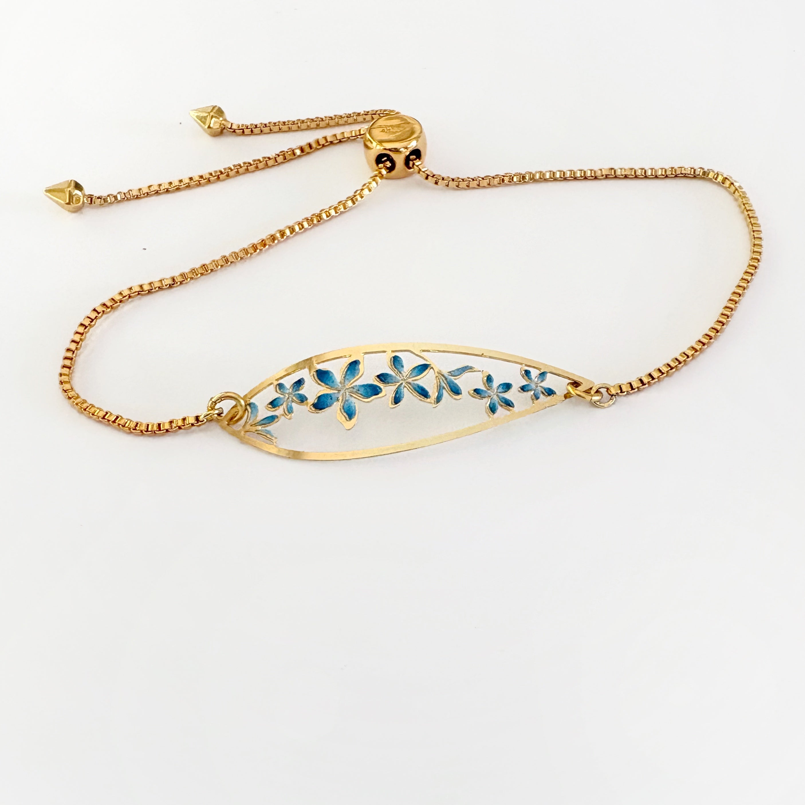 Plumeria Teardrop Bracelet