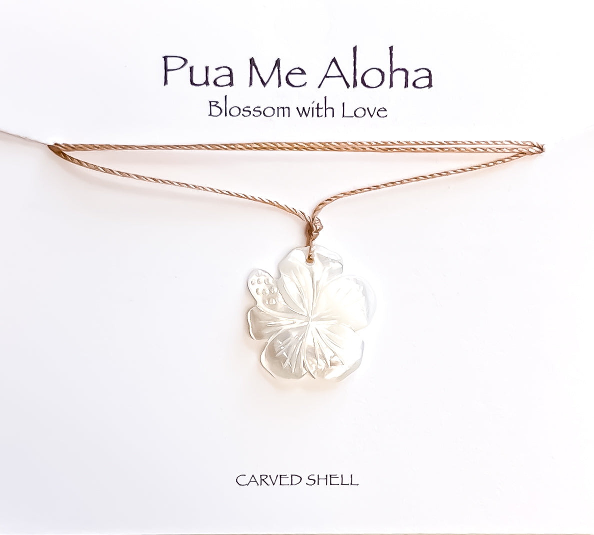 Carved Hibiscus Necklace