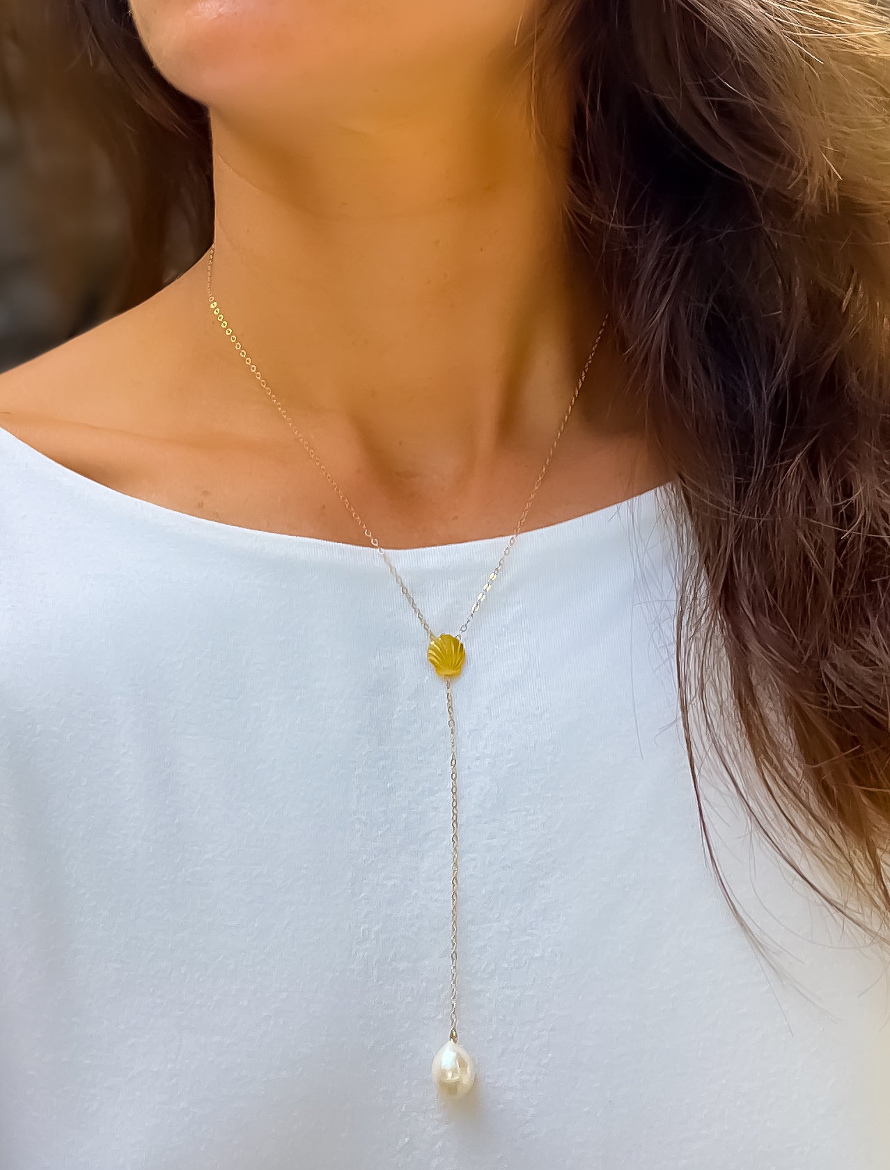 Freshwater Pearl Lariat Necklace