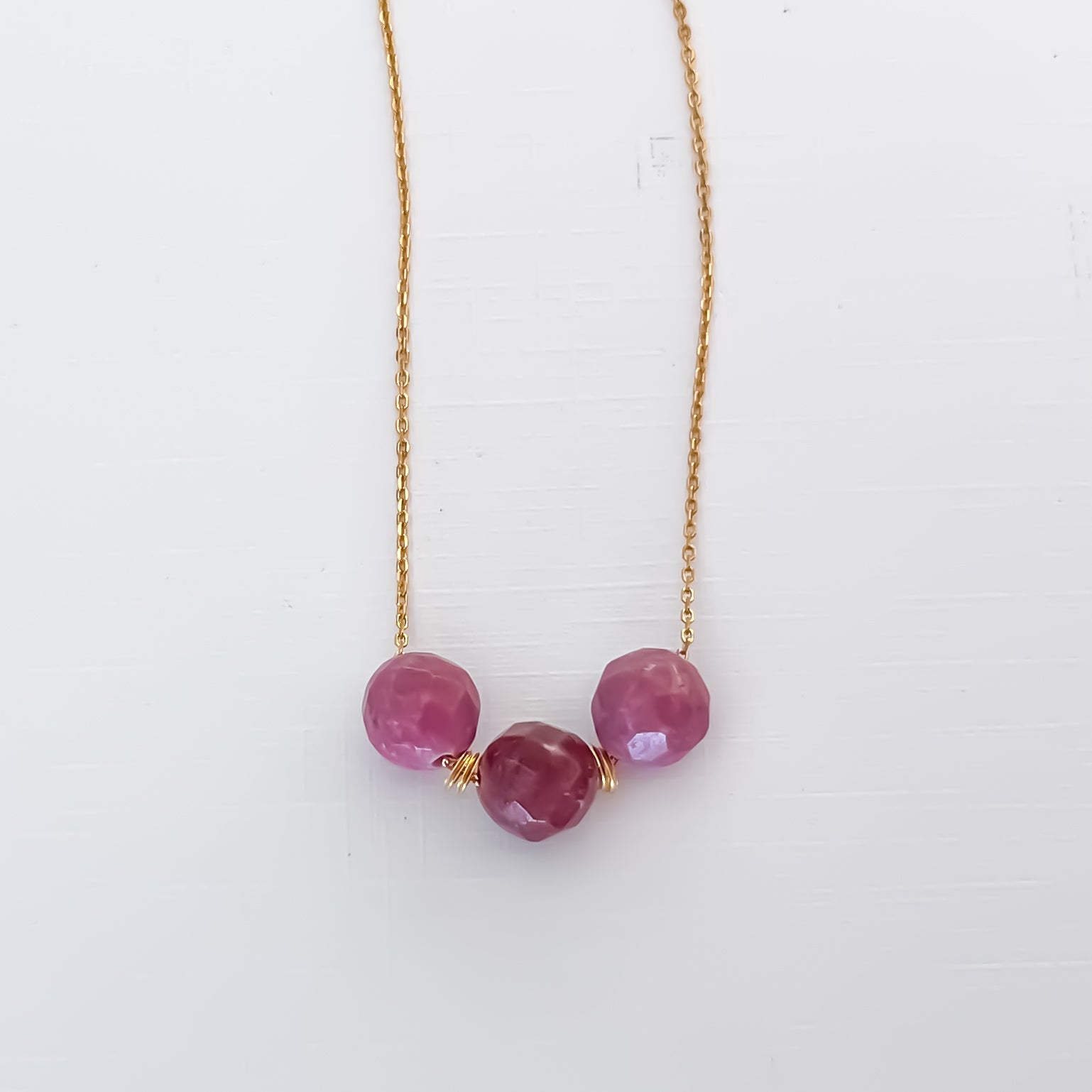 Lei 'Ohana Necklace - Pink Agate