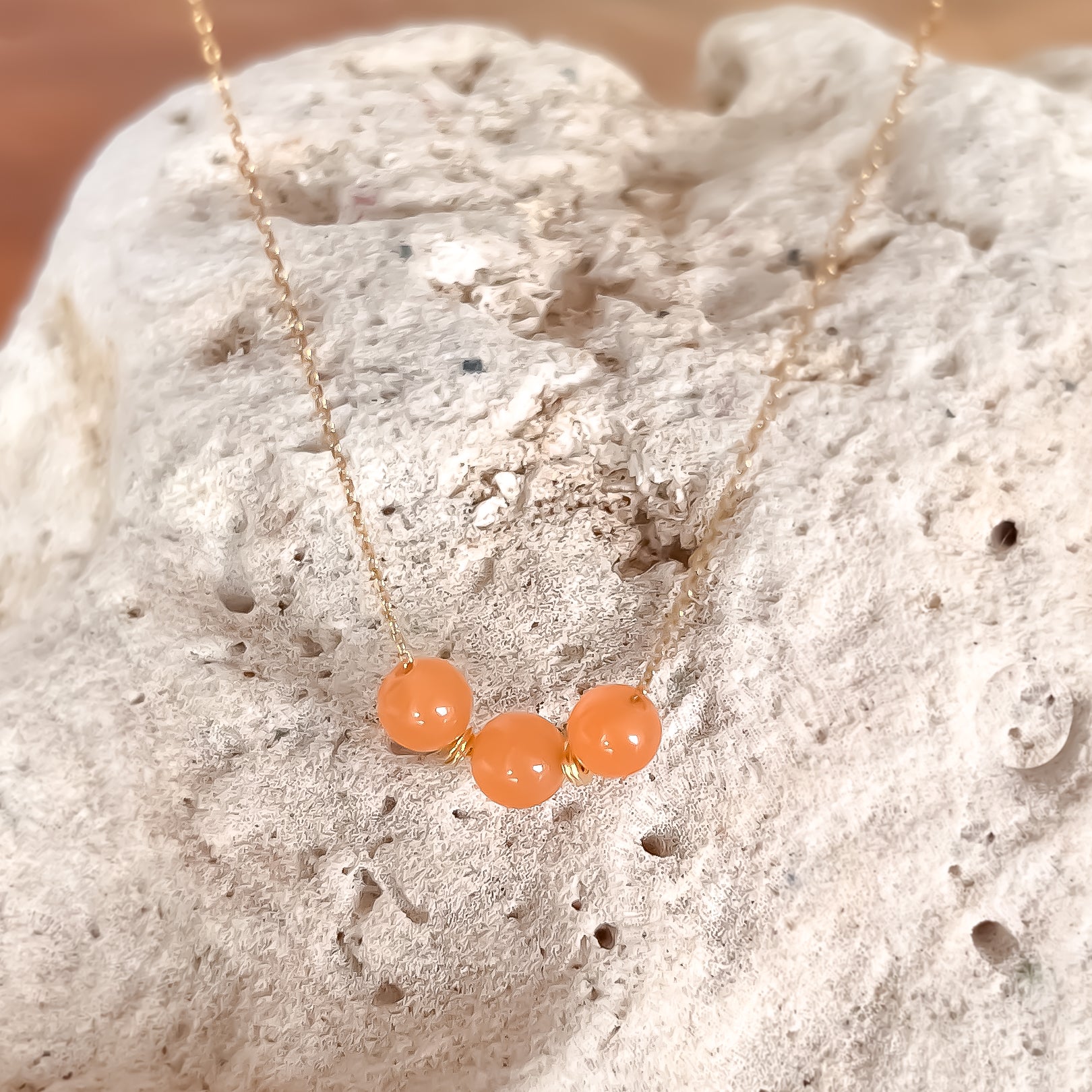 Lei 'Ohana Necklace - Orange Aventurine