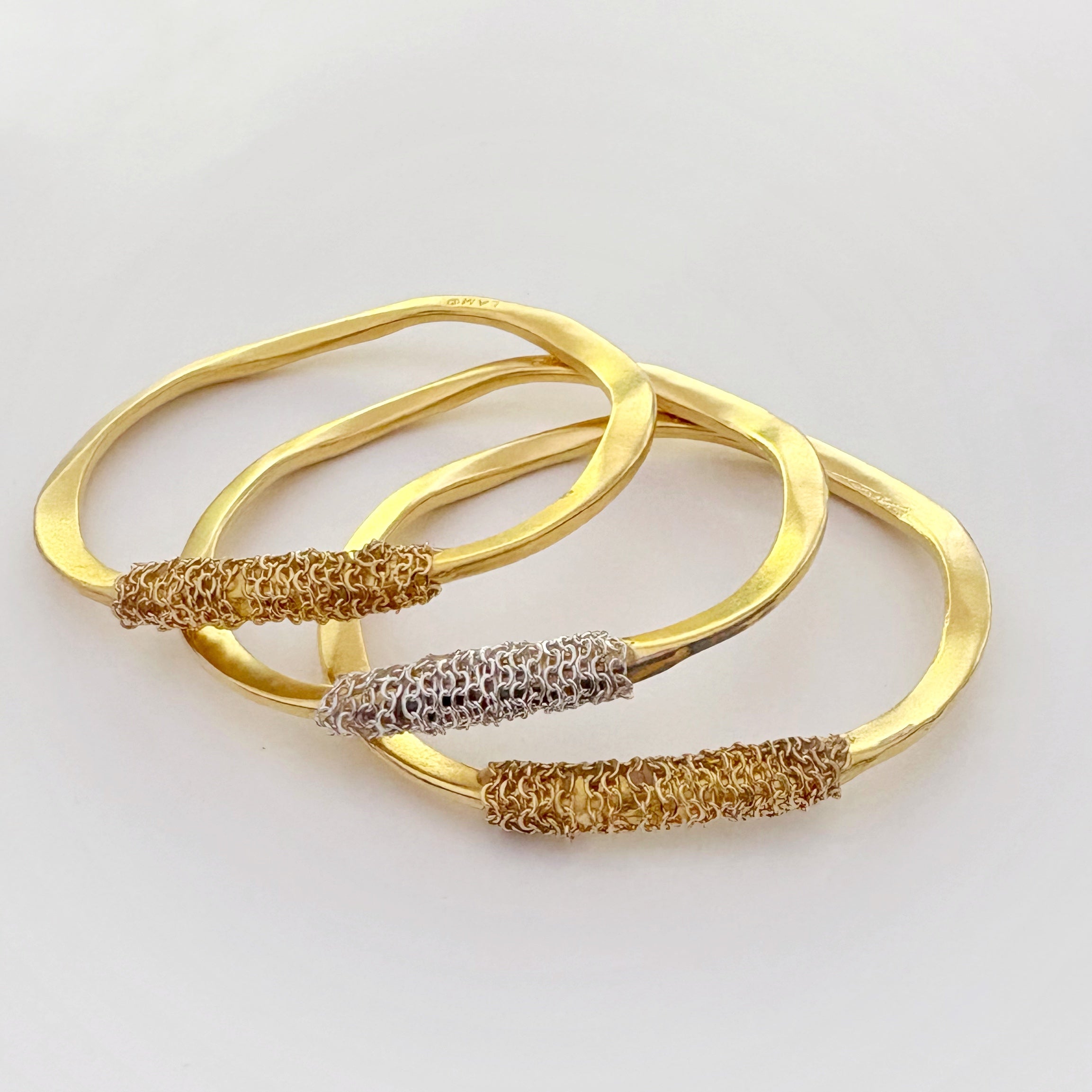 Ocean Currents Gold Bangle