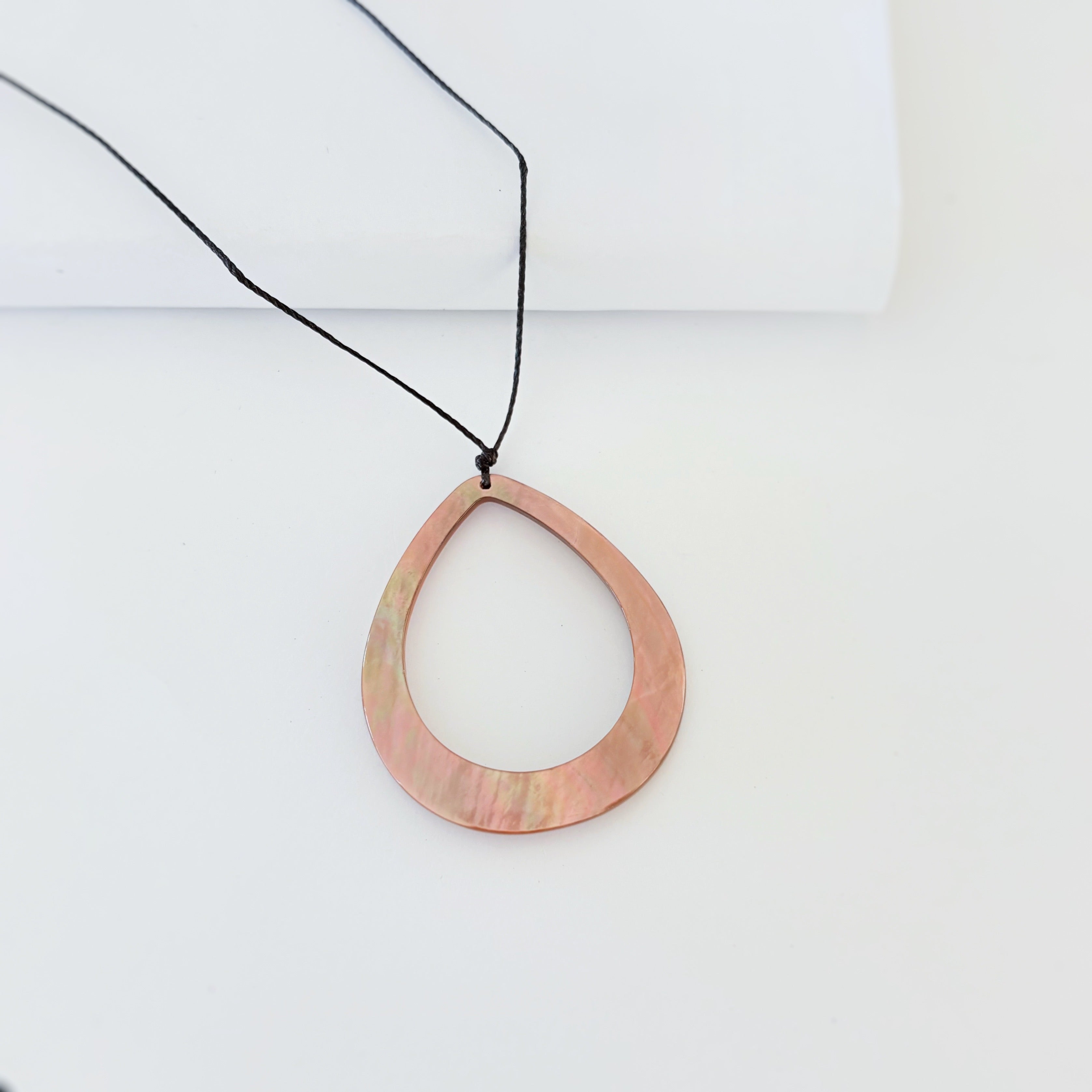 Carved Droplet Necklace