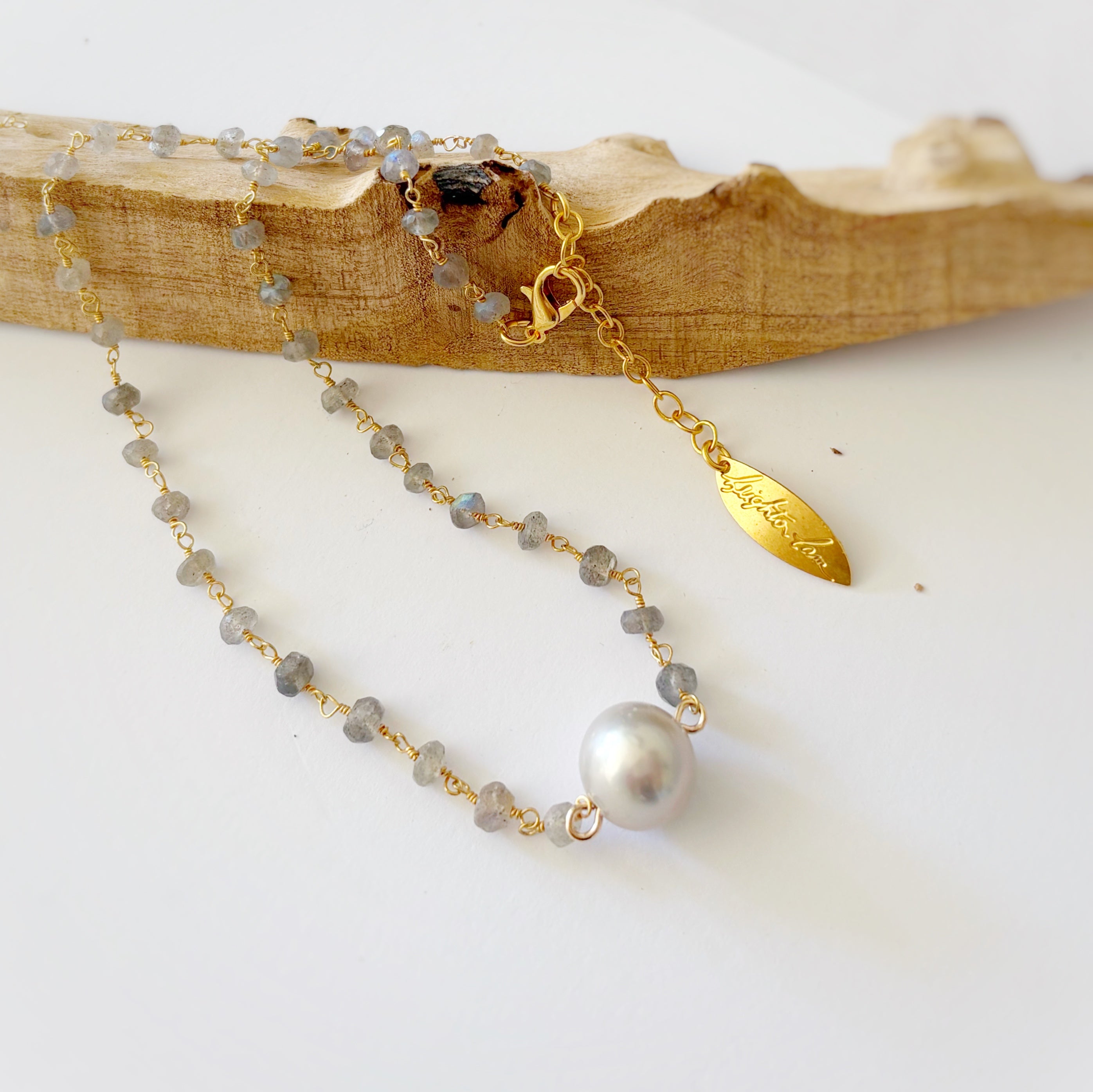 Labradorite & Freshwater Pearl Necklace