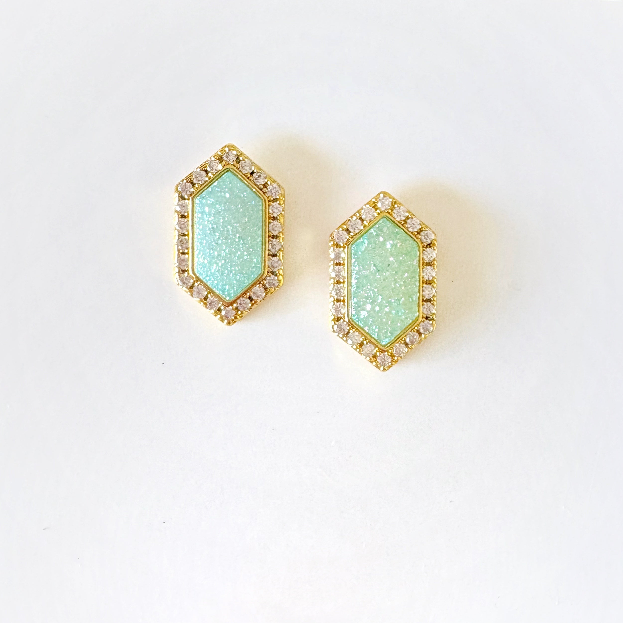 Druzy Stone Shimmer Earrings