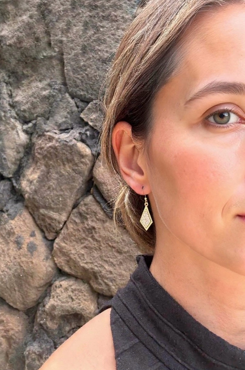 Druzy Stone Sail Earrings