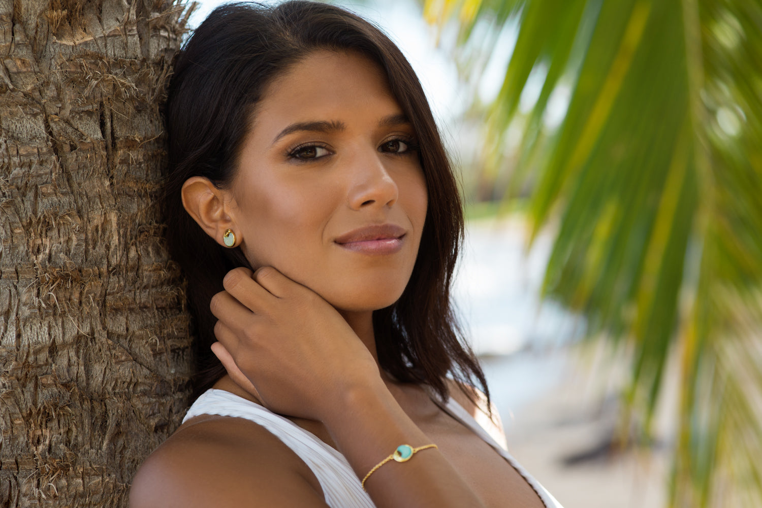 Druzy Stone Circular Wave Bracelet