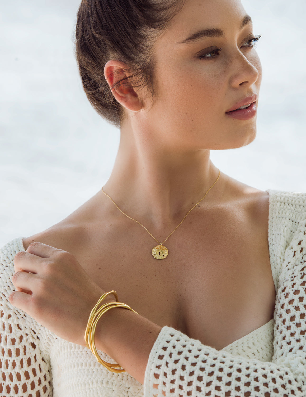 Ocean Currents Gold Bangle