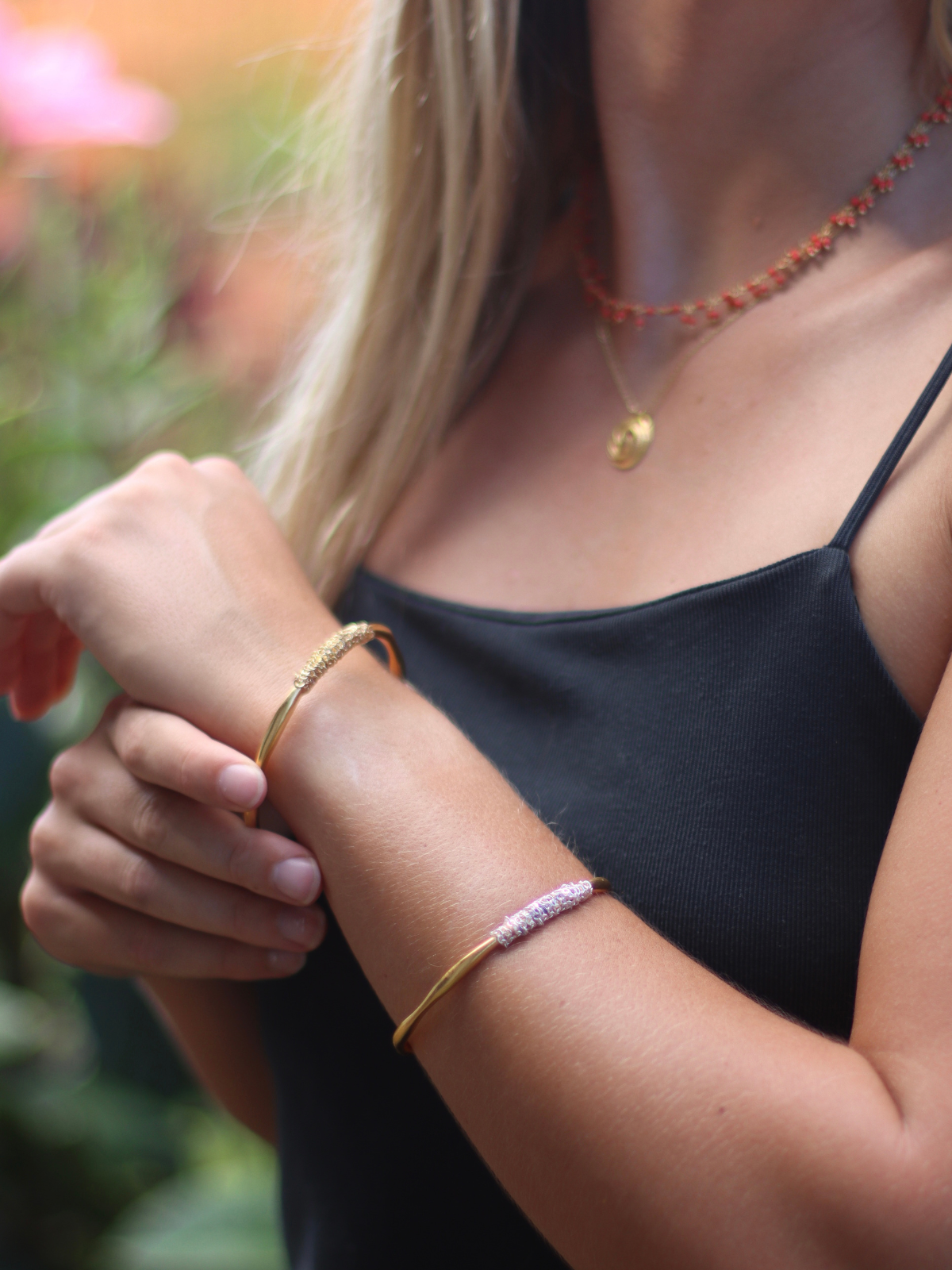 Ocean Currents Silver Bangle
