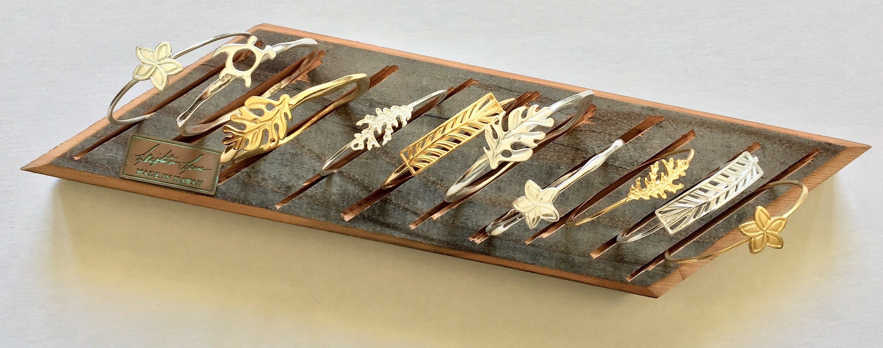 Coral Gold or Silver Bangle