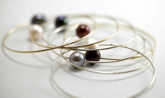 Pearl Bangles - Gold-Filled