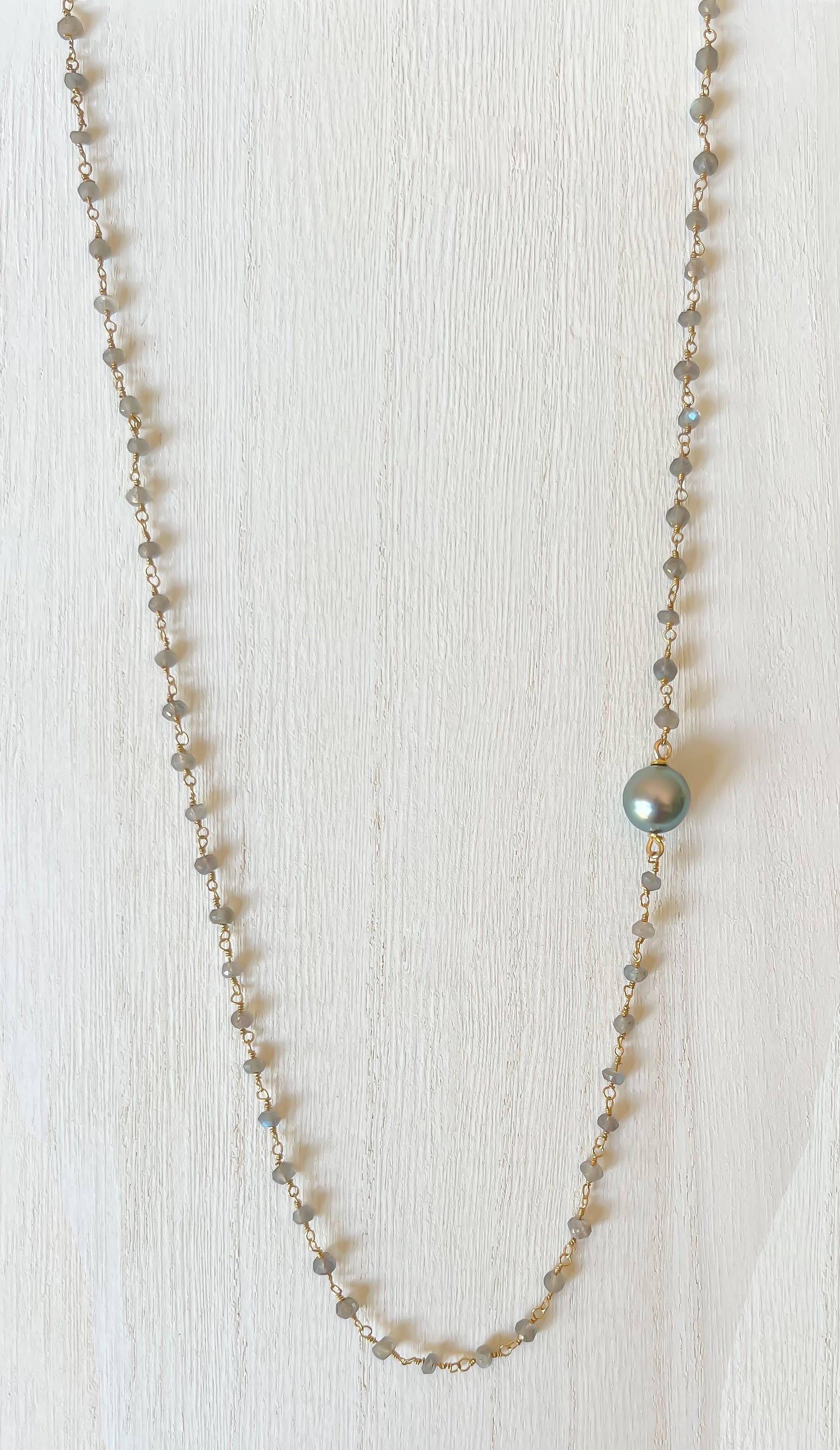 Labradorite & Freshwater Pearl Necklace