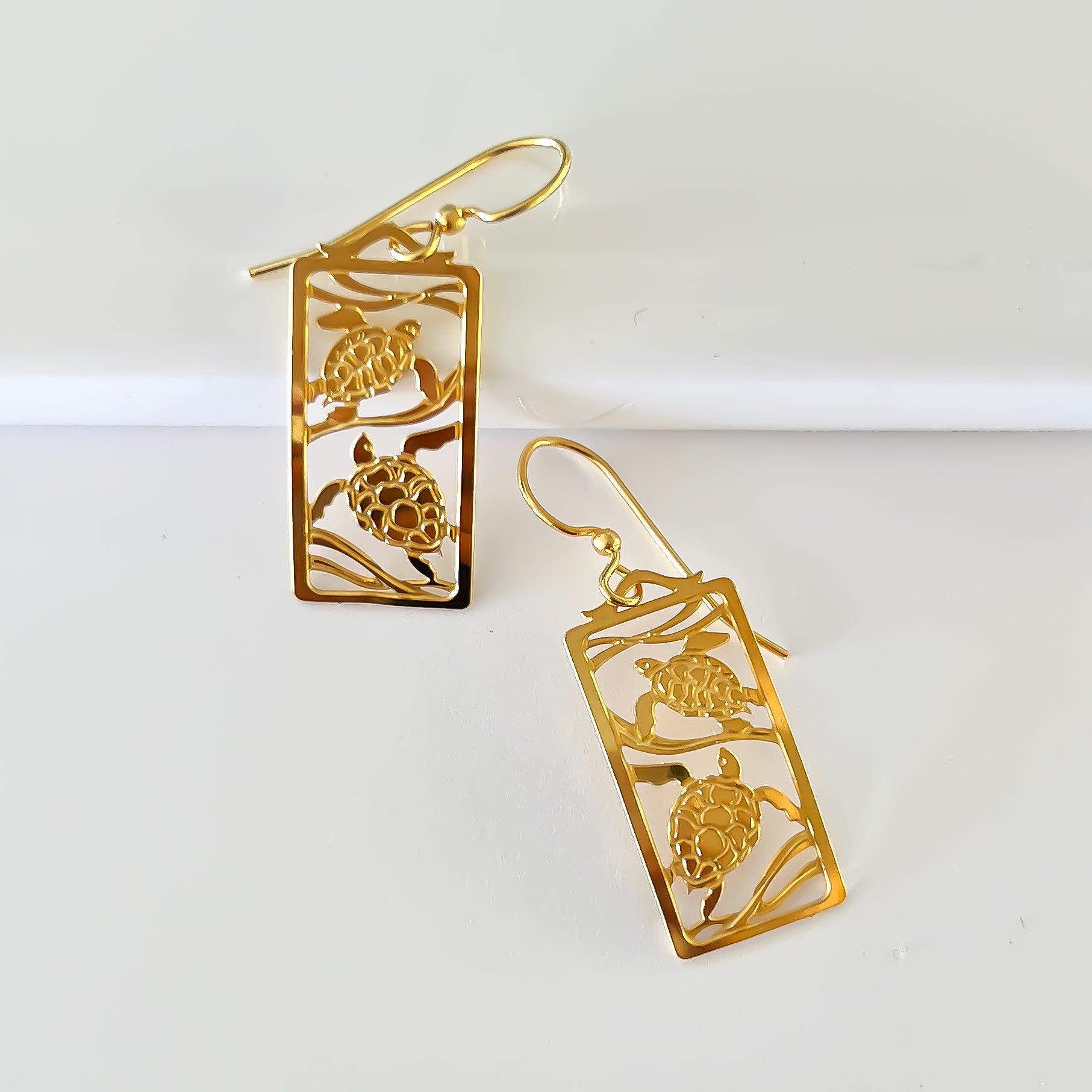 Honu Rectangle Earrings