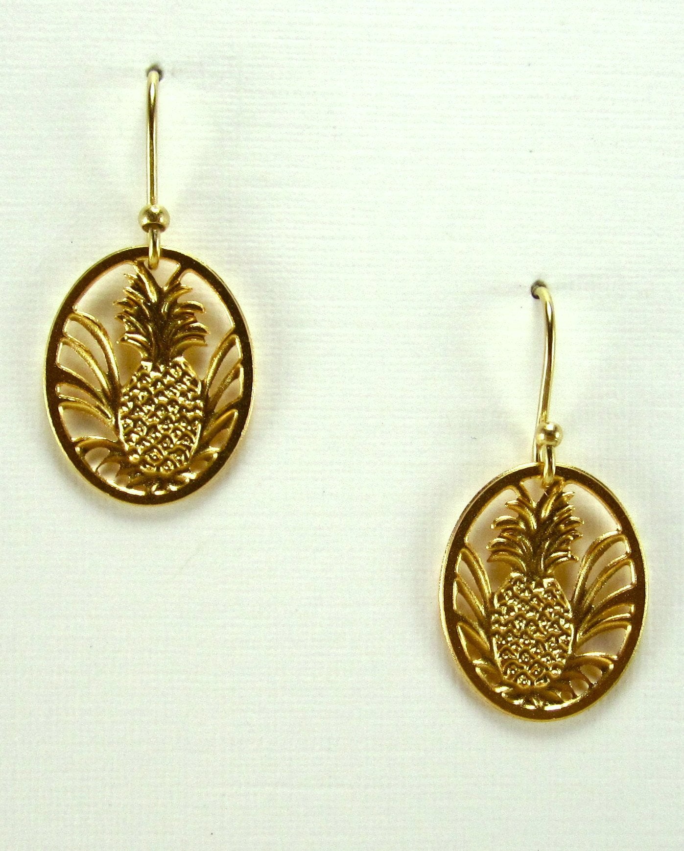 Oval Pineapple Earrings