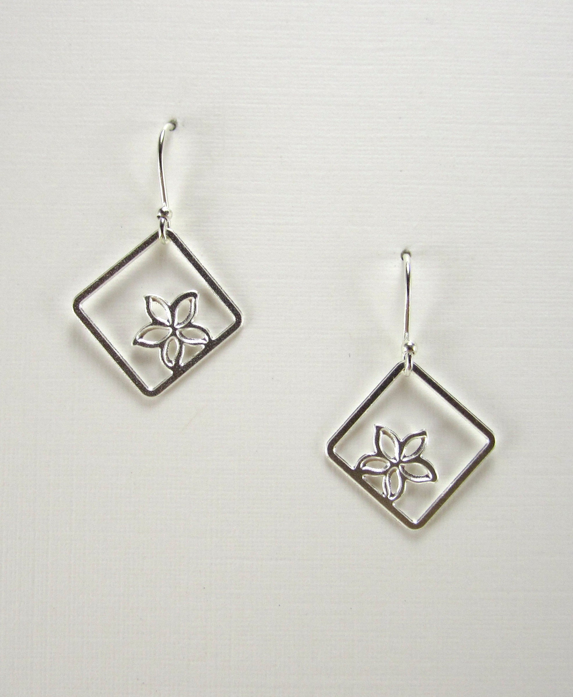 Square Flower Earrings