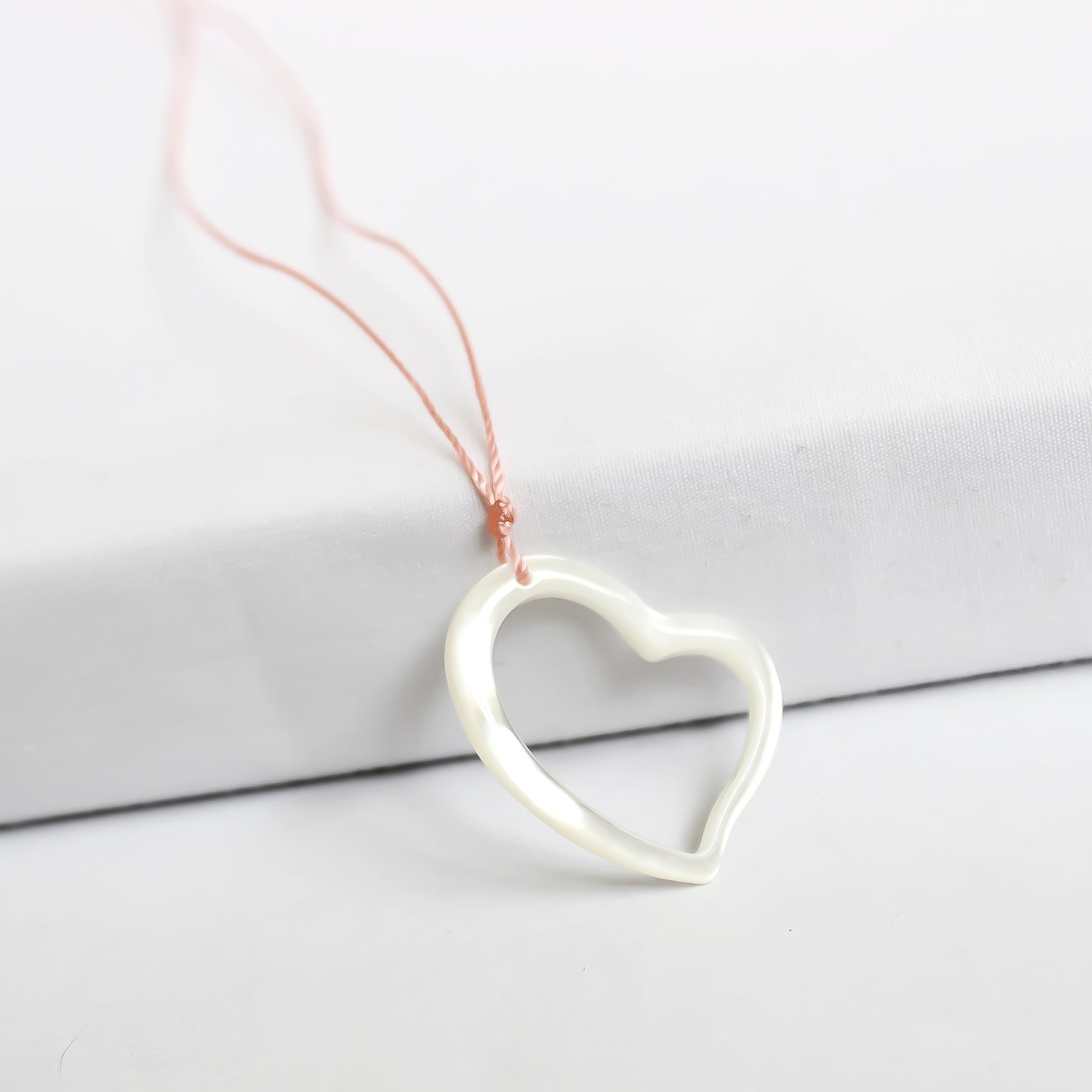 Carved Floating Heart Necklace