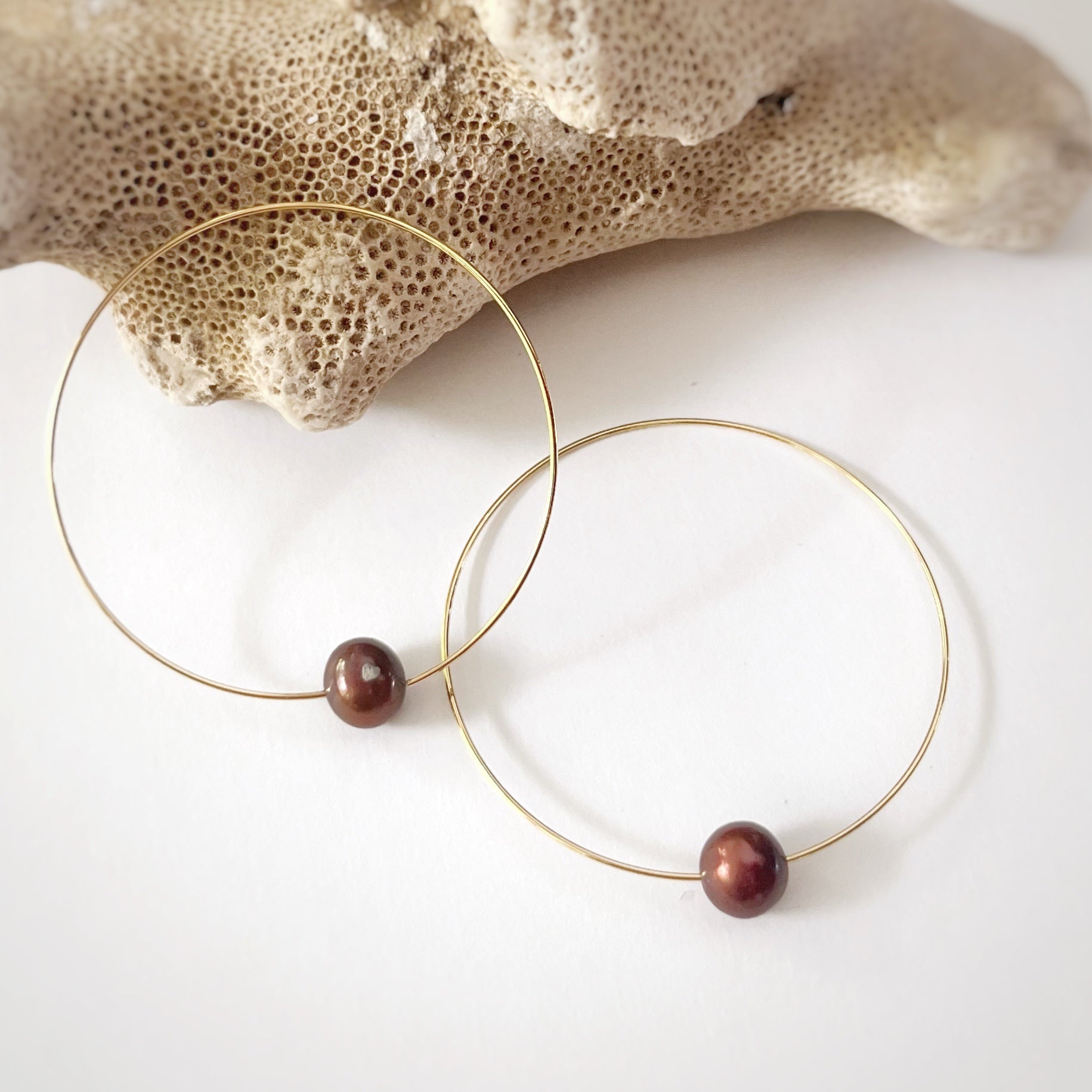Gold Hula Hoop Earrings