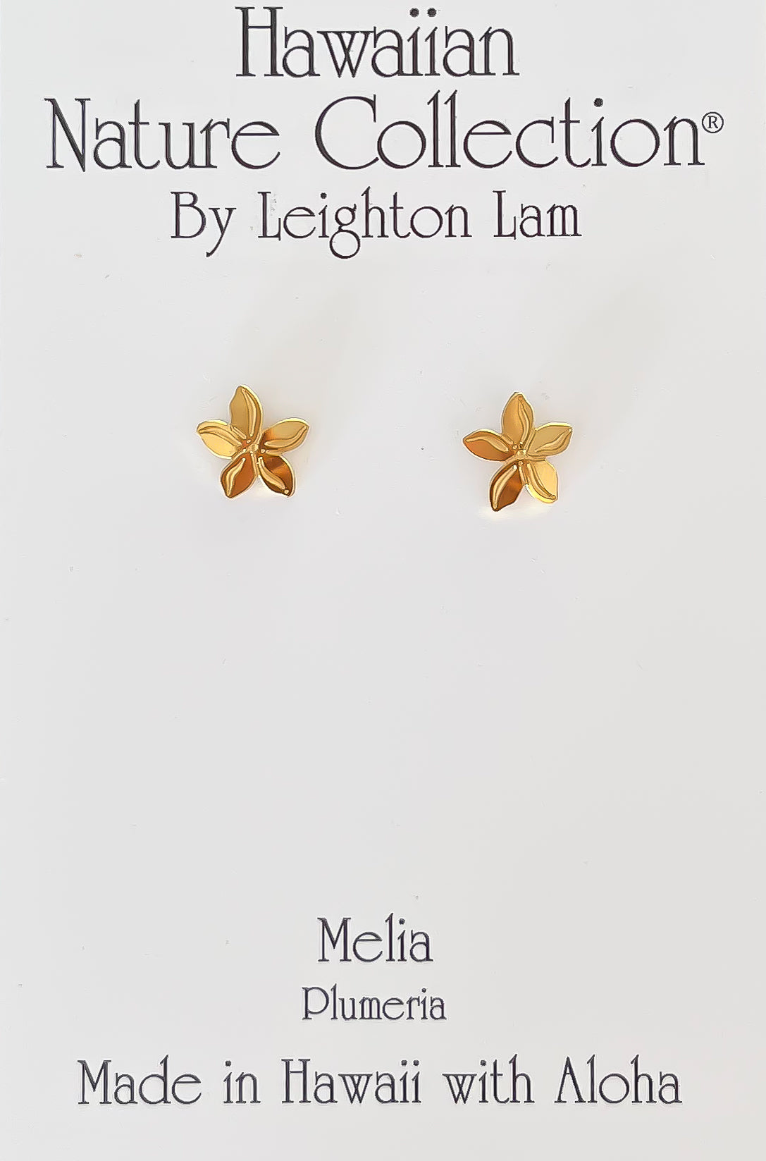 Tiny Plumeria Earrings