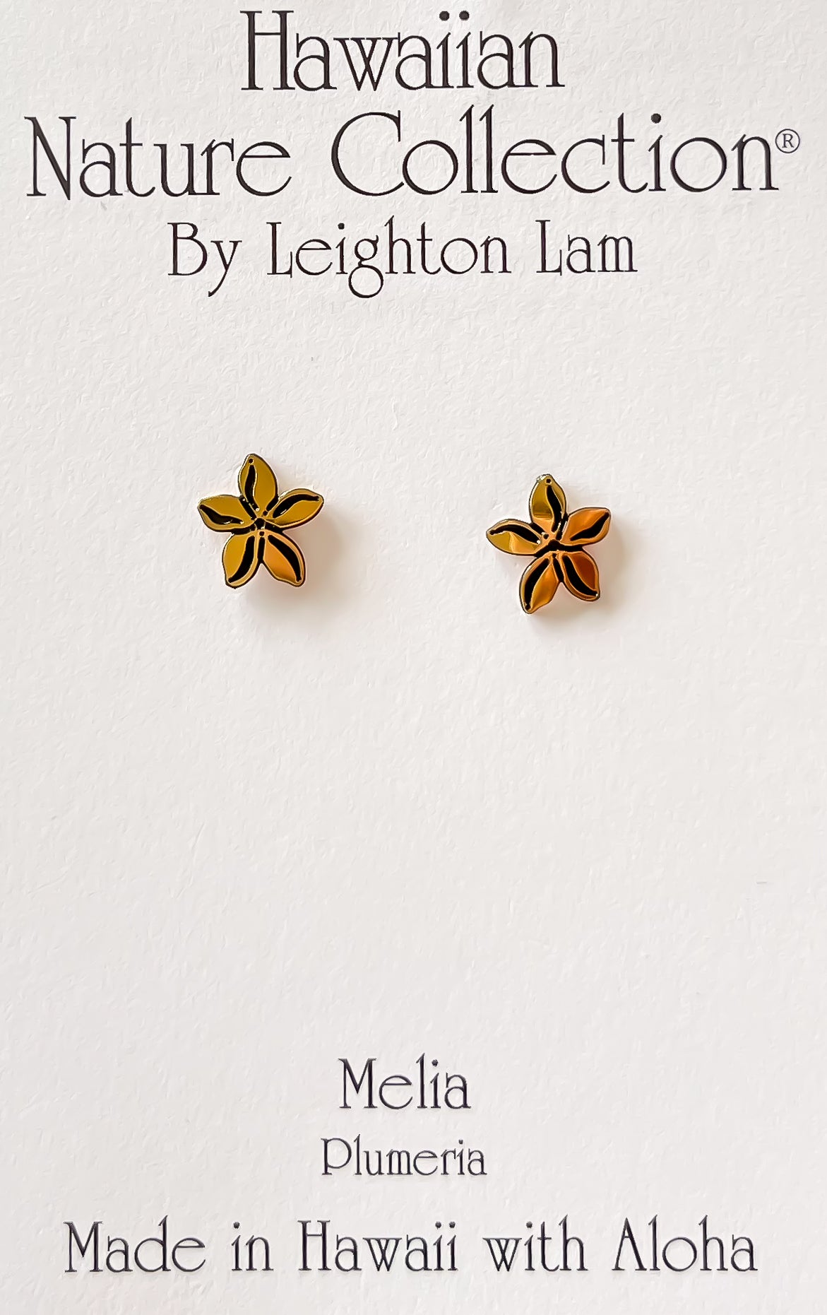 Tiny Plumeria Earrings