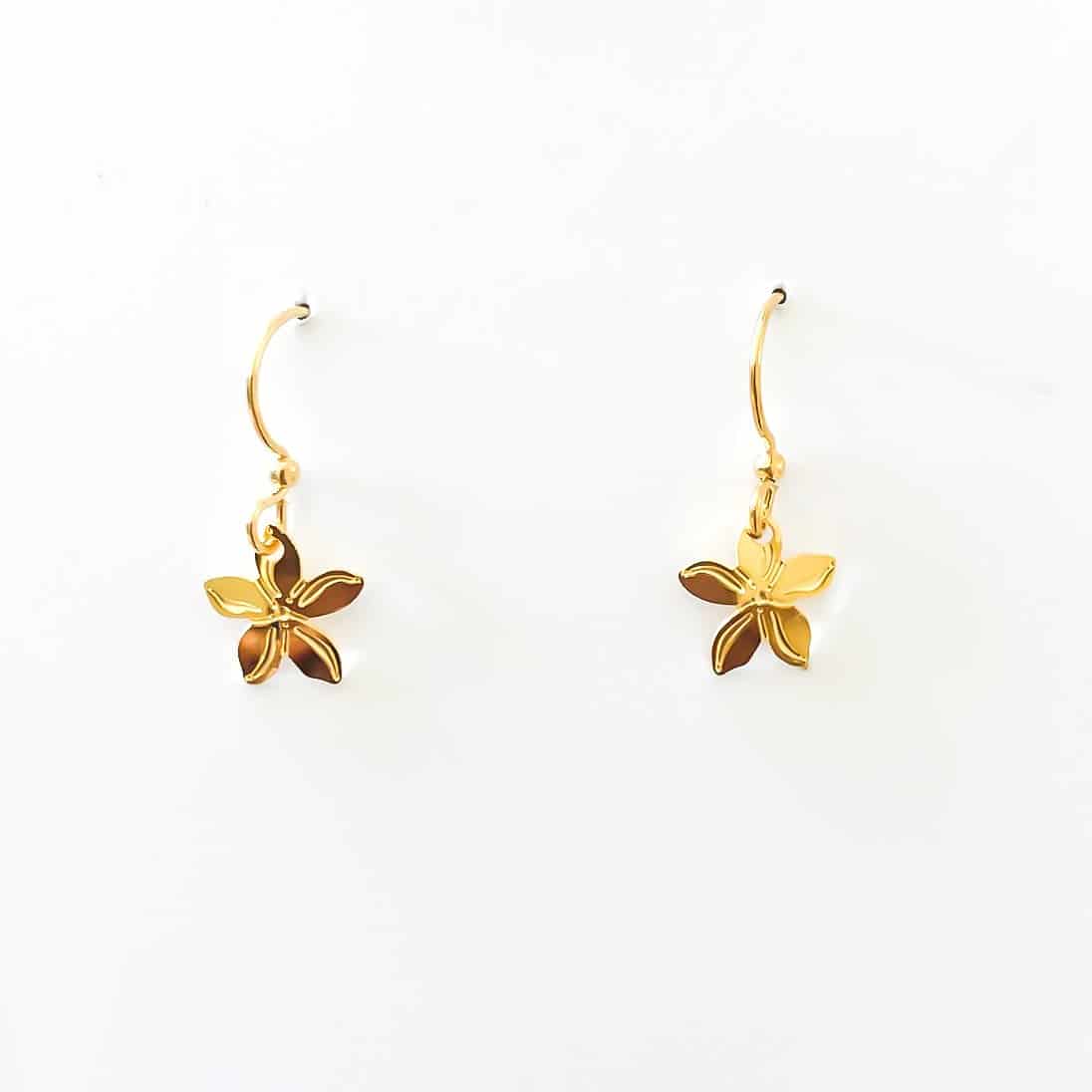 Tiny Plumeria Earrings