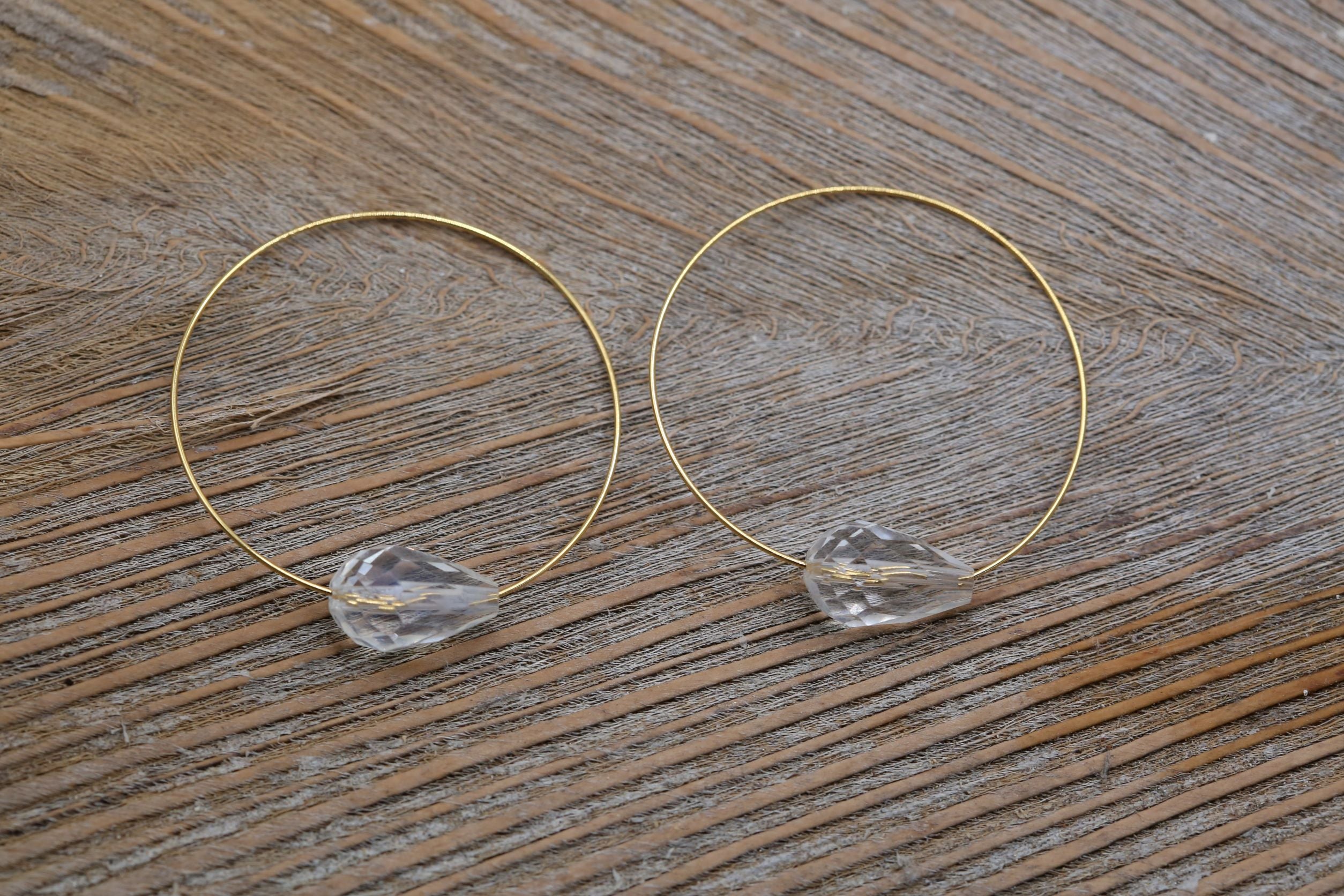 Clear Crystal Hoops