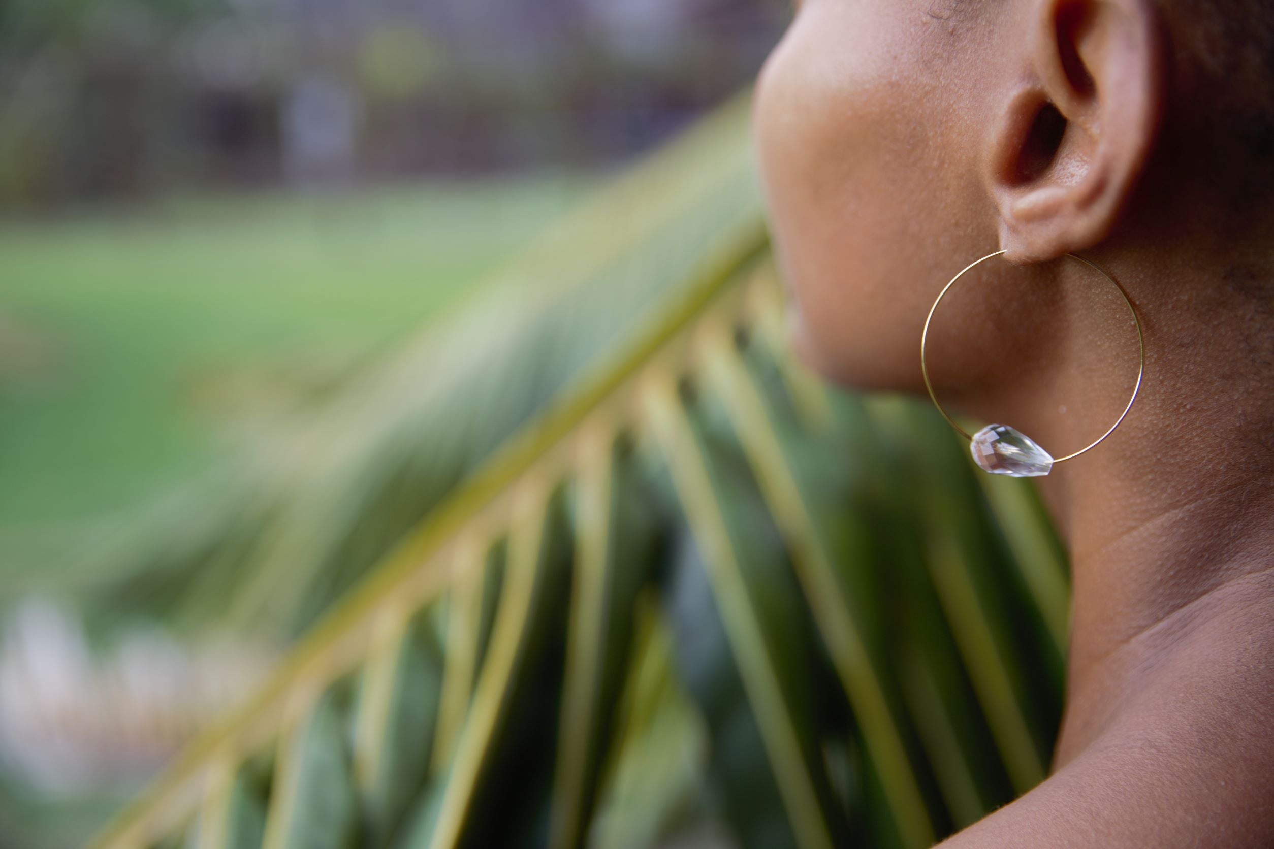 Clear Crystal Hoops