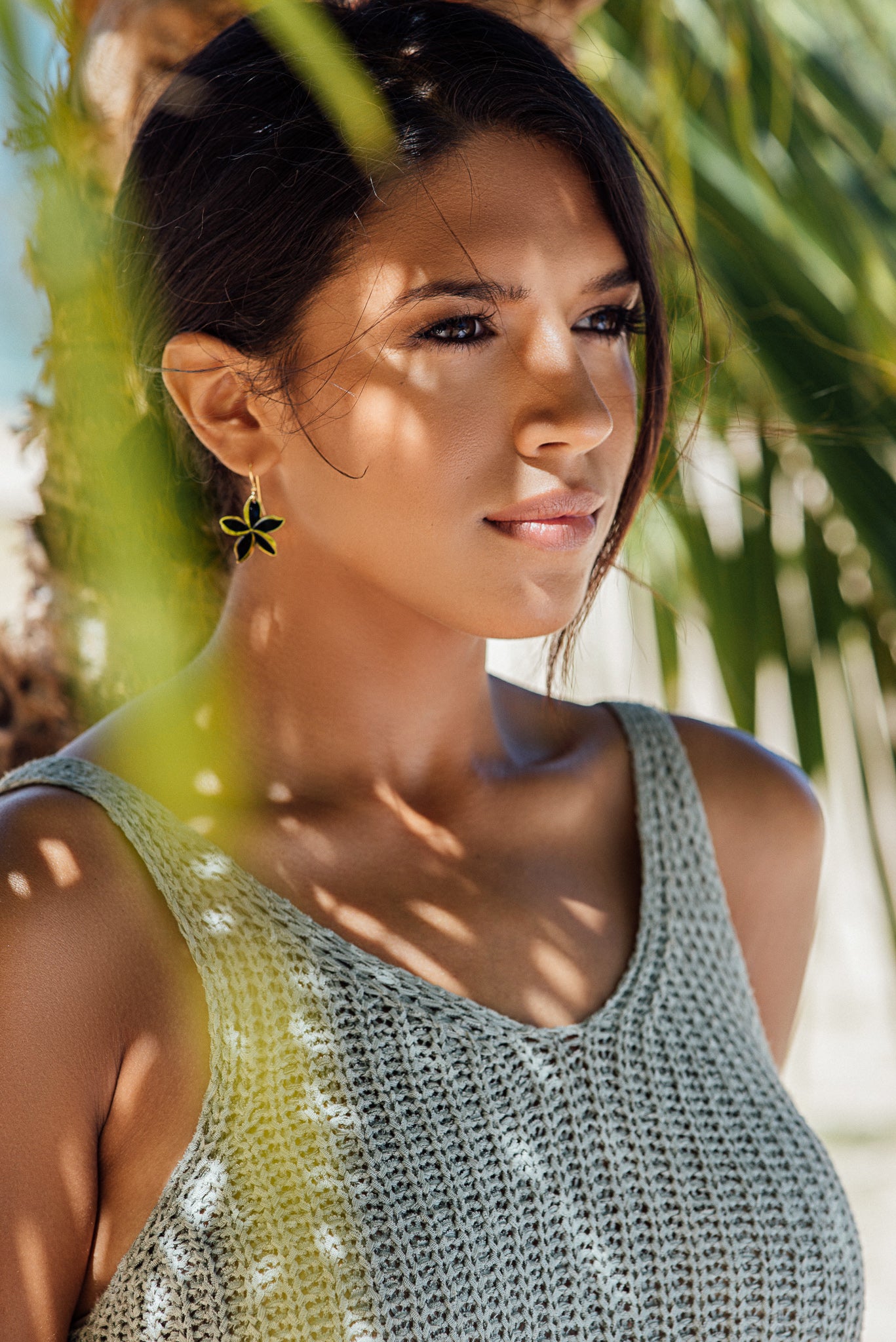 New Plumeria Large Earrings