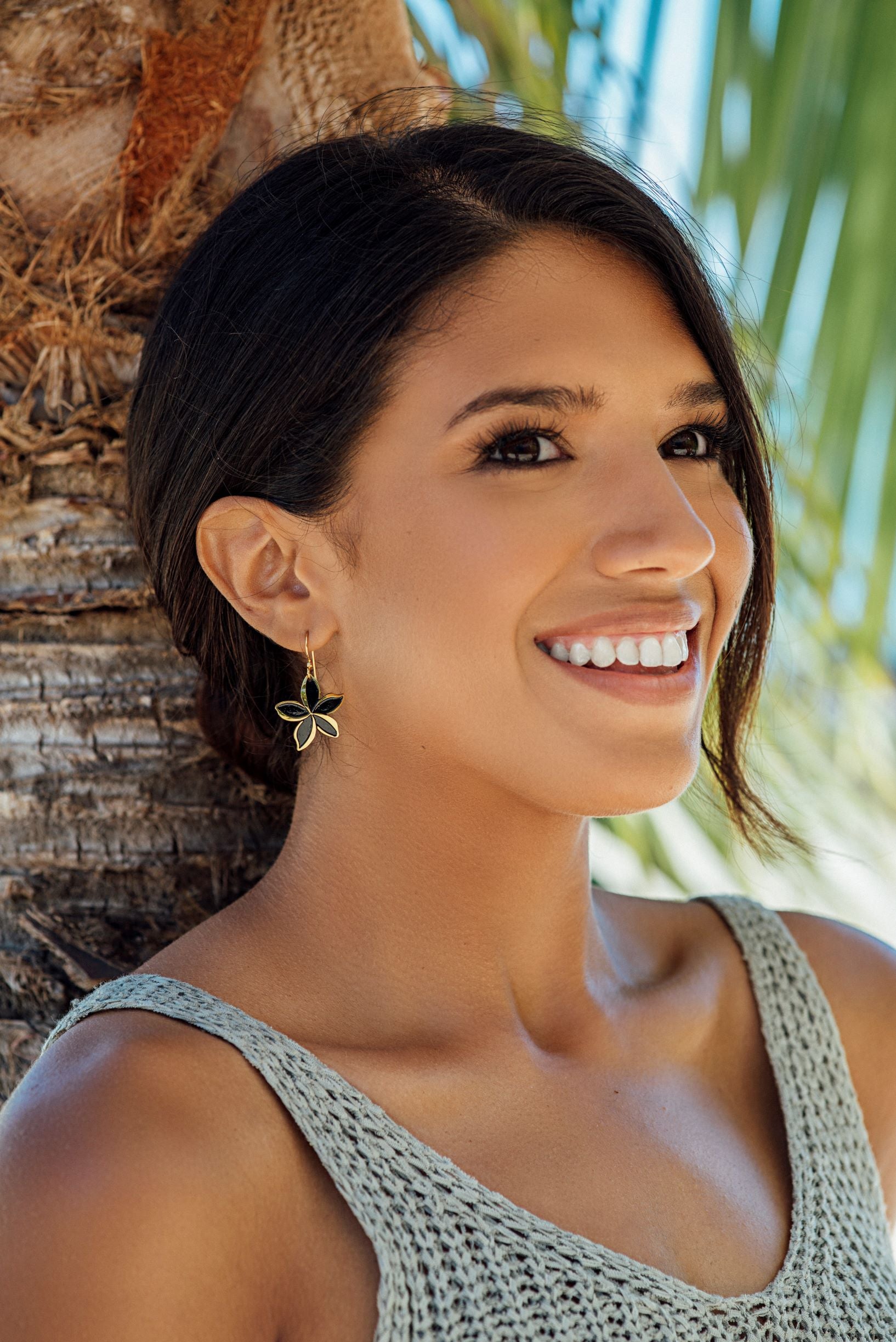 New Plumeria Large Earrings