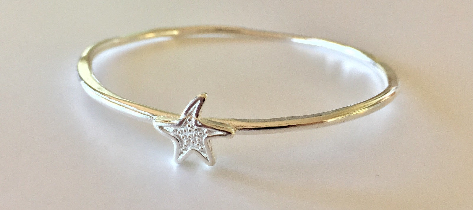 Starfish Gold or Silver Bangle