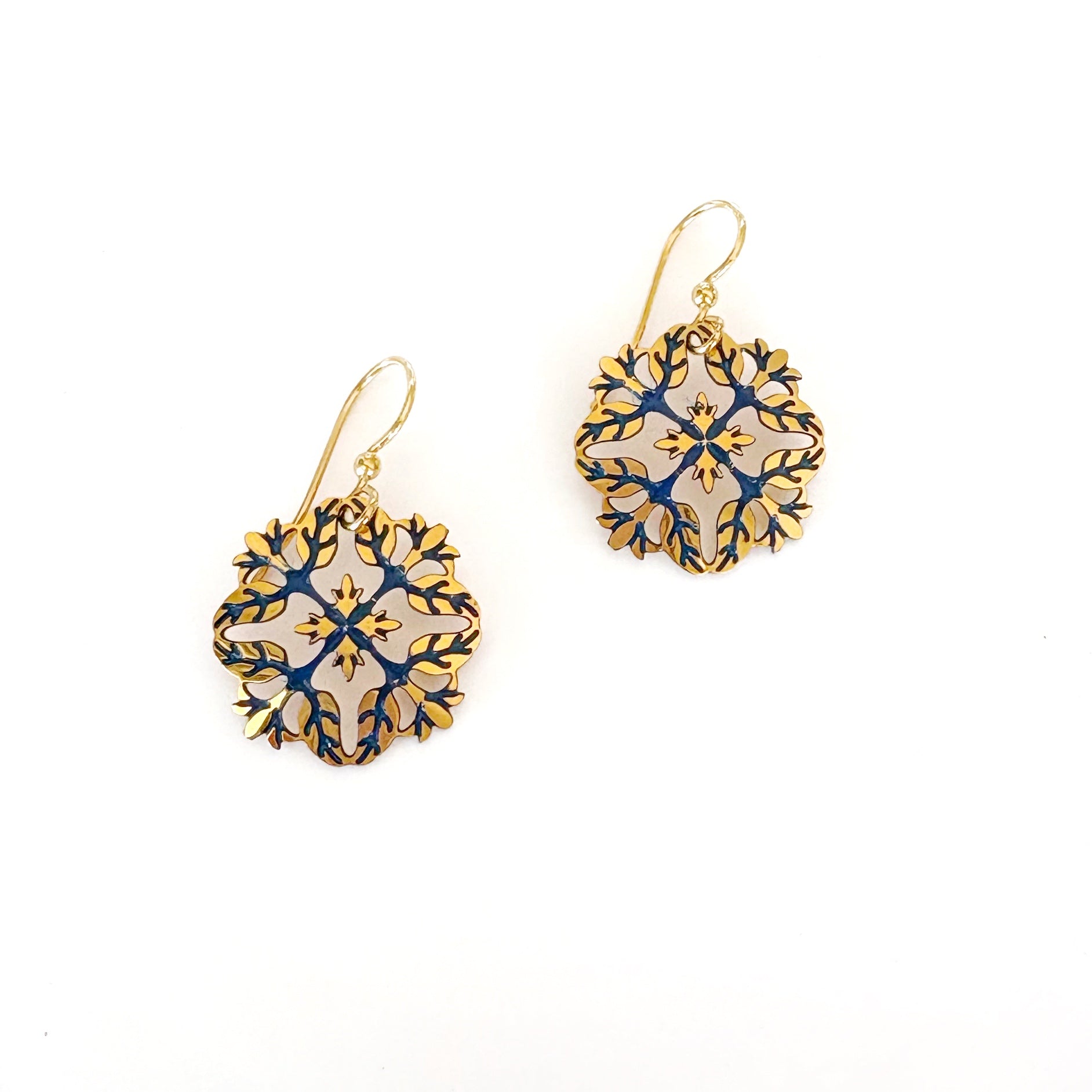 Pikake Blue Accent Earrings