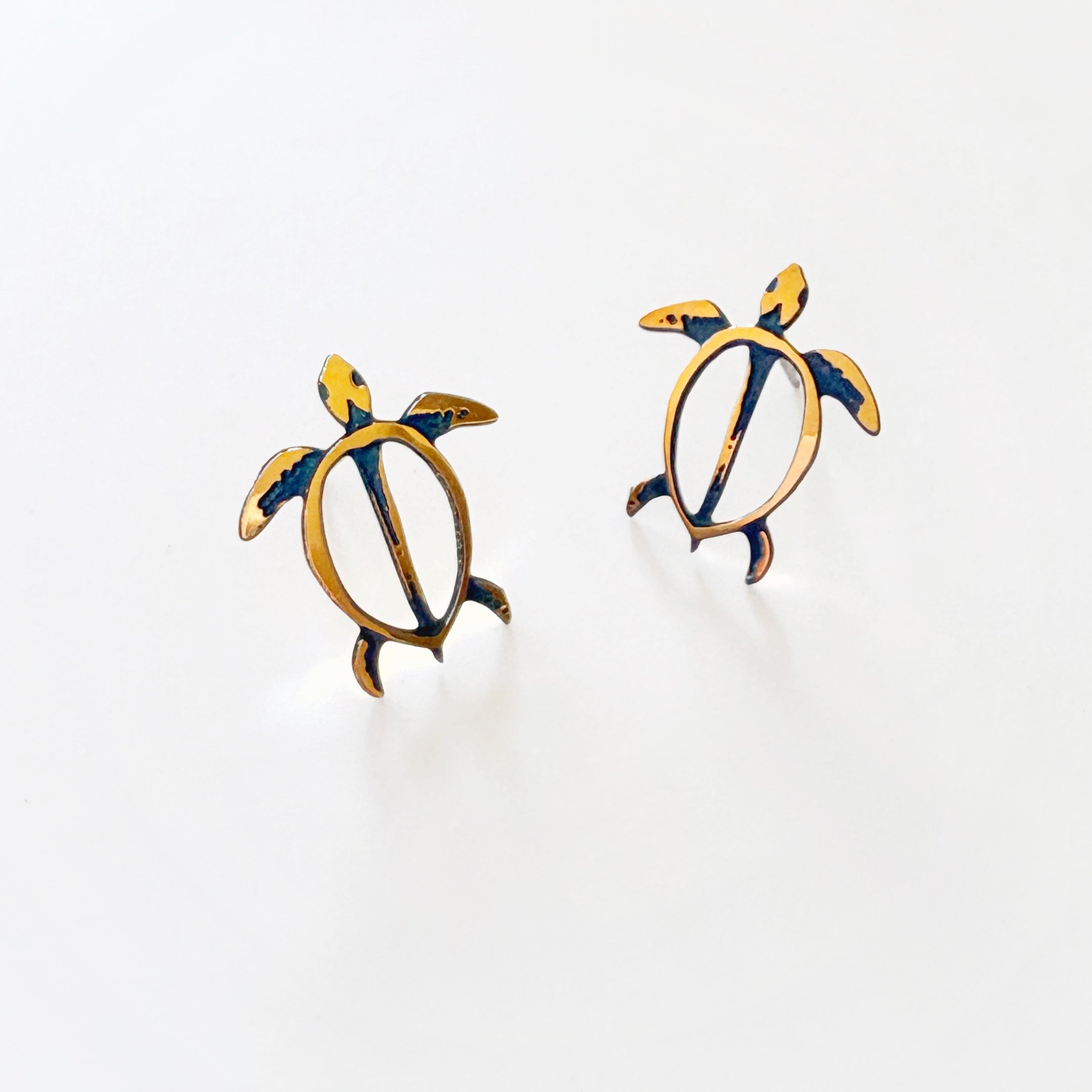 Honu Blue Accent Earrings