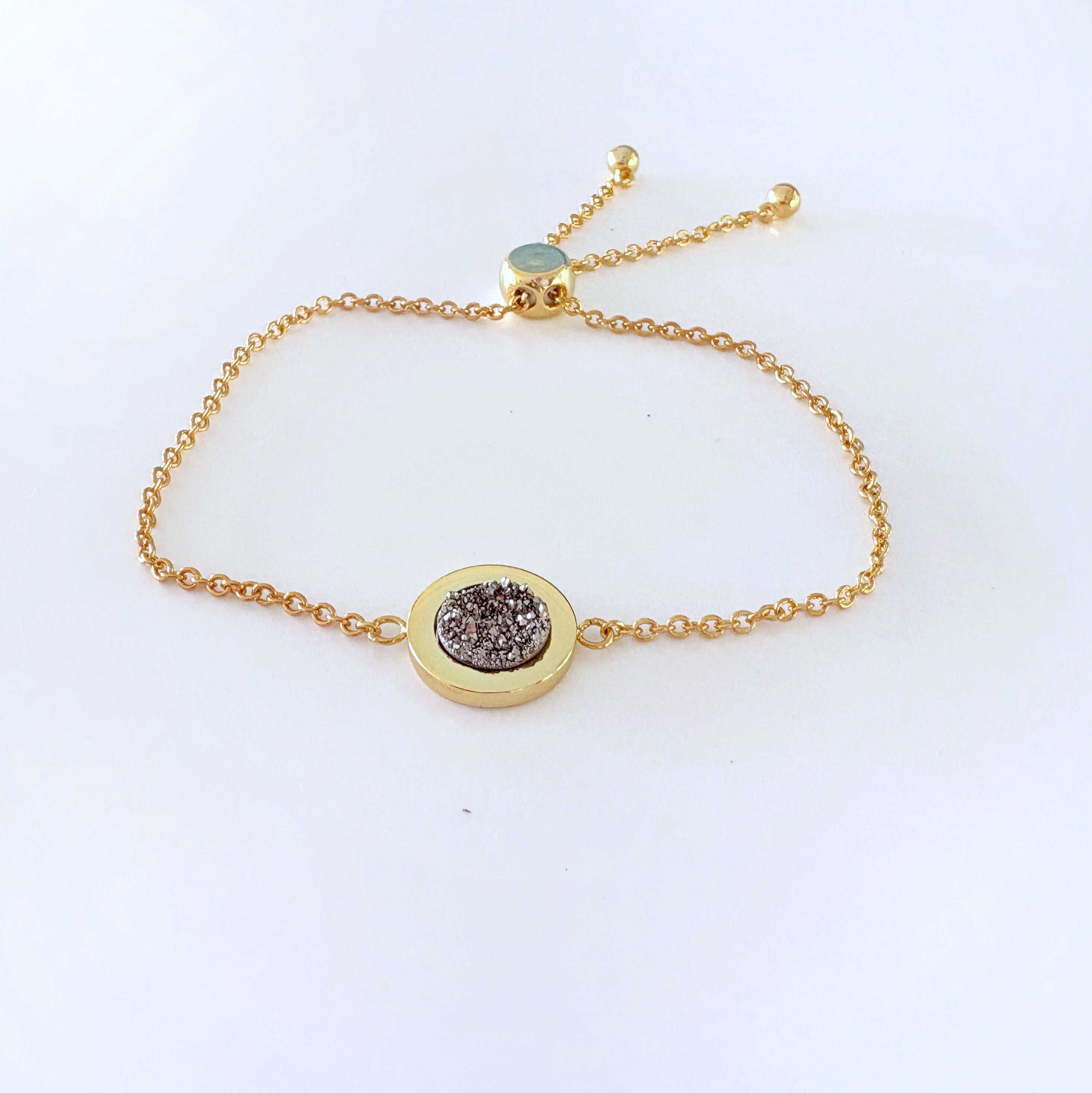 Druzy Stone Circle Bracelet