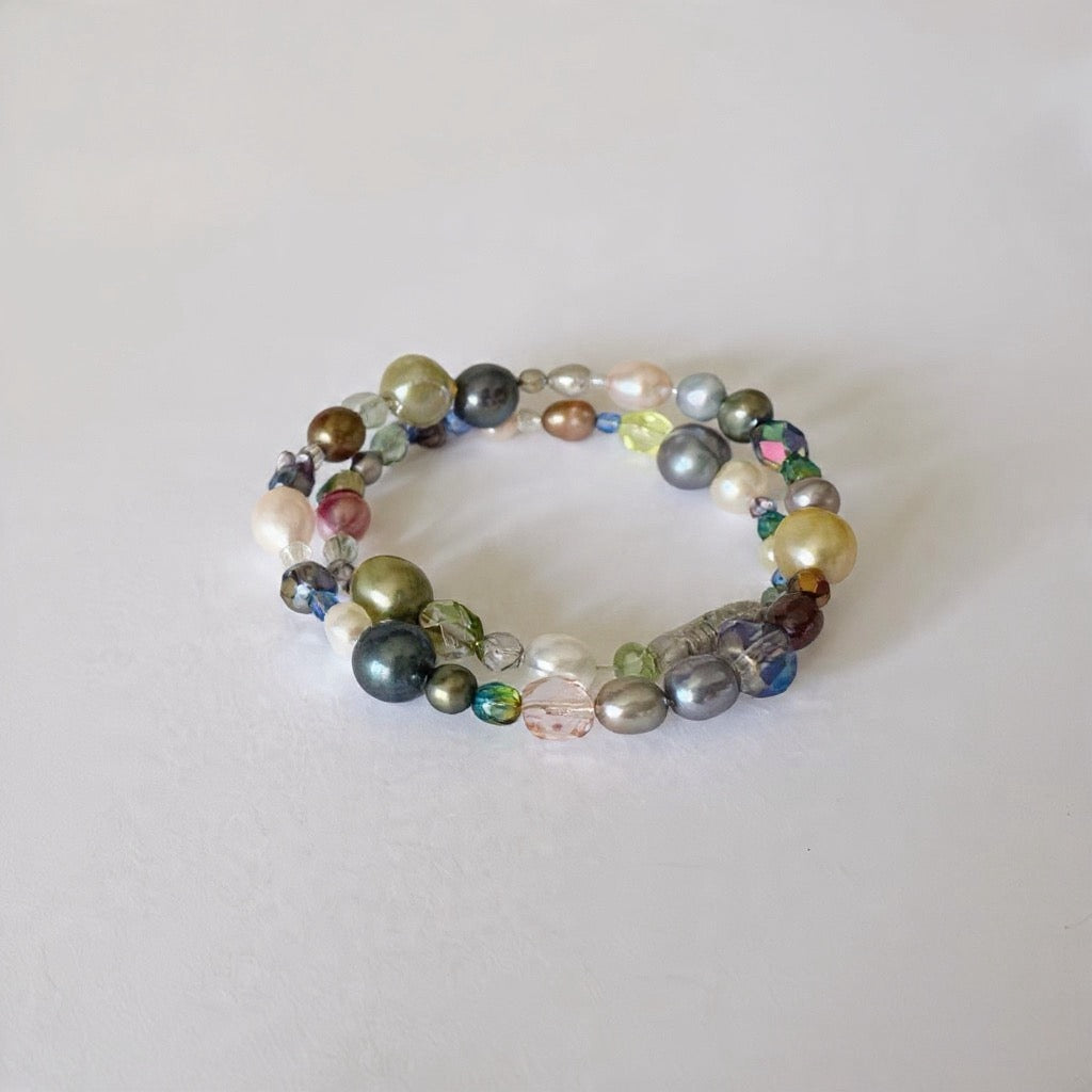 Pōulei ~ Freshwater Wrap Bracelet