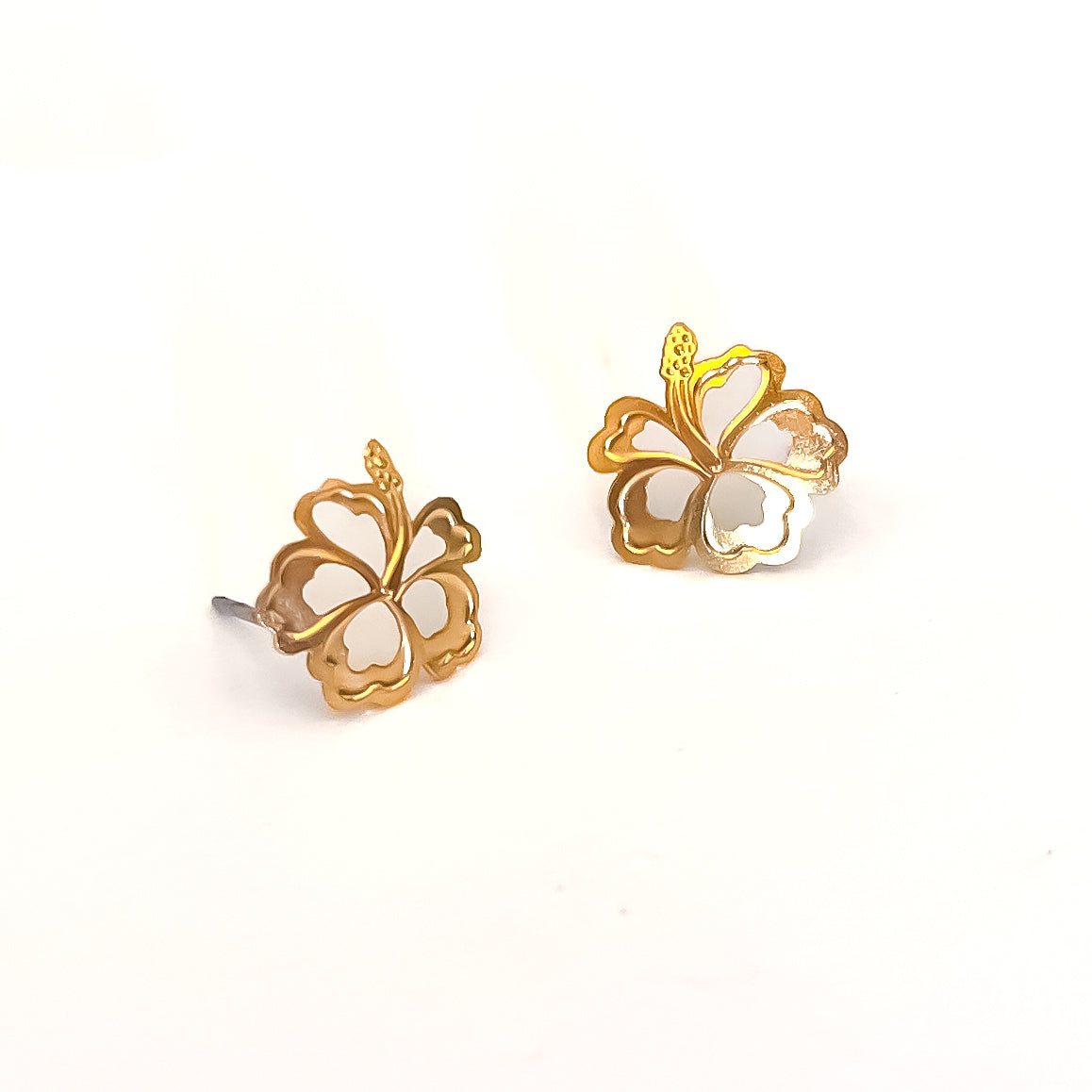 Small Hibiscus Earrings