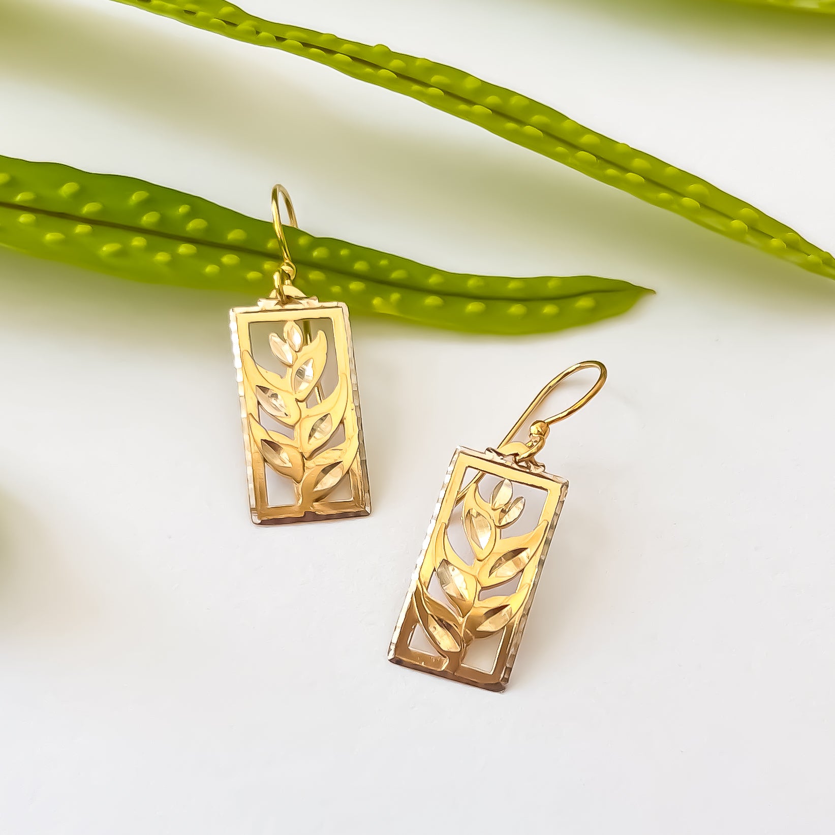Heliconia Gold Earrings