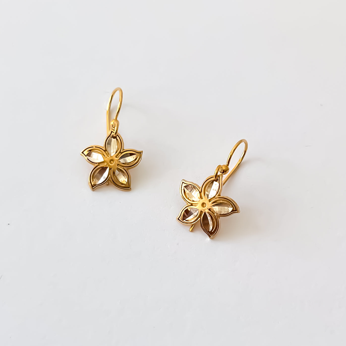 Plumeria Gold Earrings