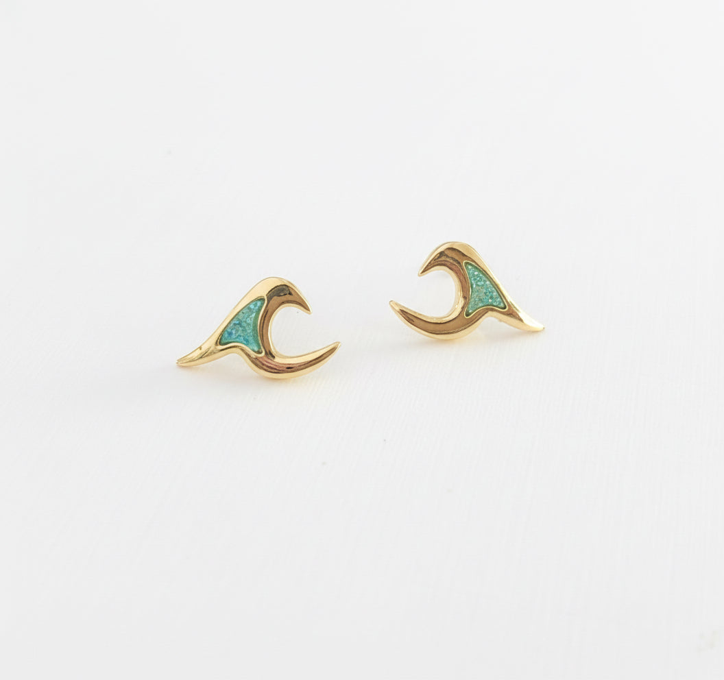 Druzy Stone Wave Earrings