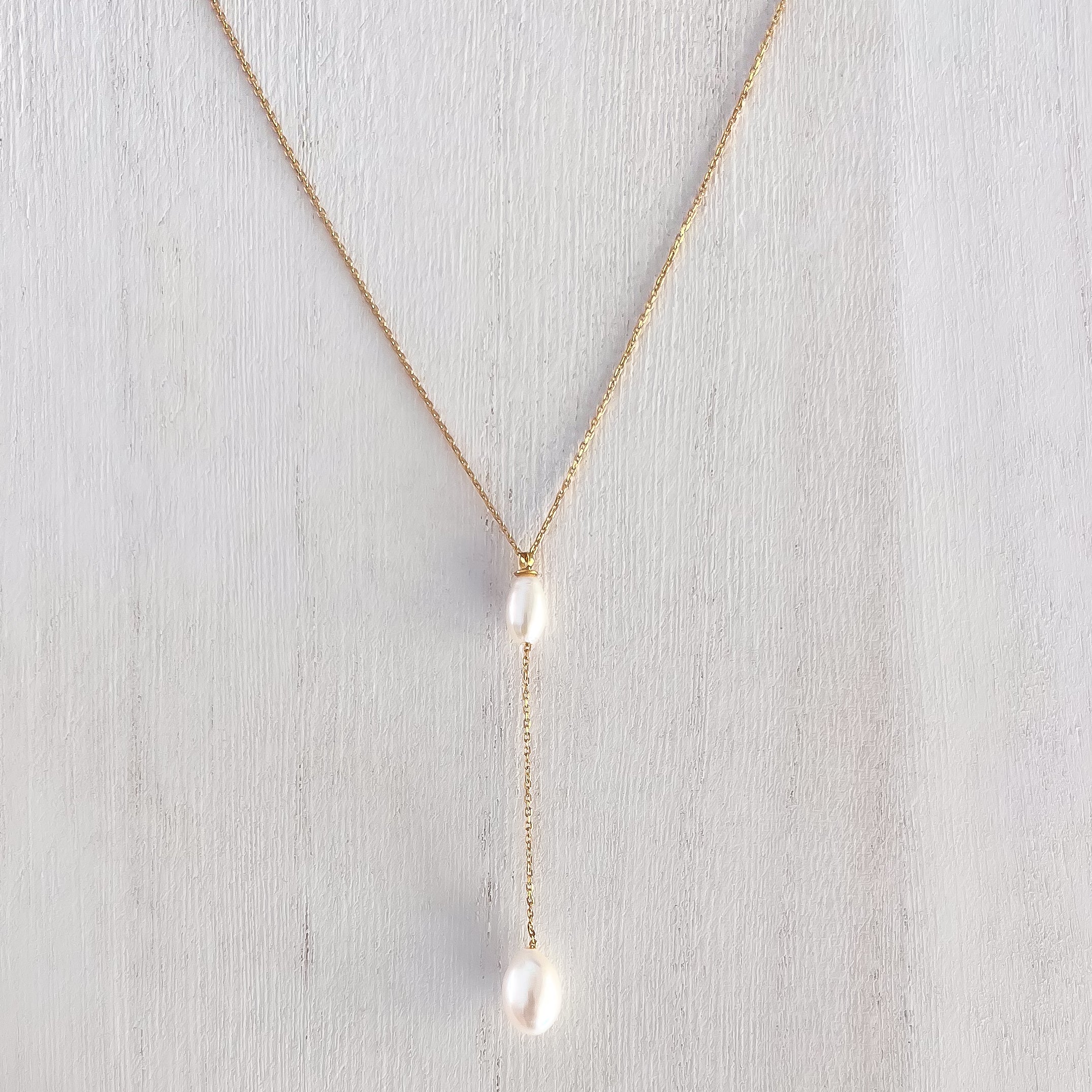 Teardrop Lariat Necklace